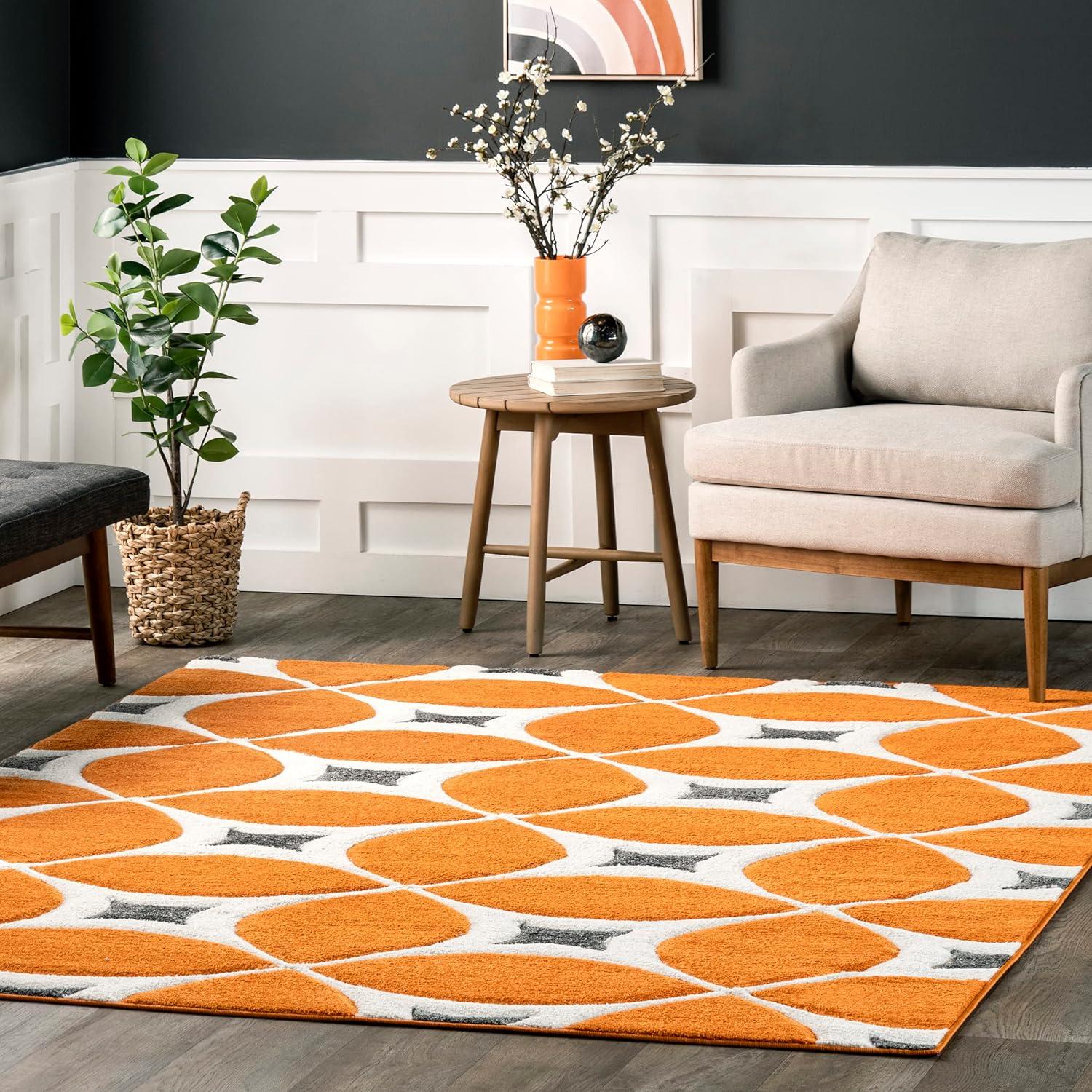 nuLOOM Gabriela Contemporary Accent Rug, 3' x 5', Deep Orange