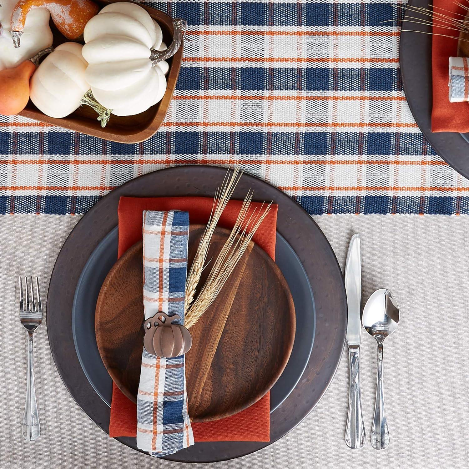 DII Autumn Farmhouse Plaid Table Runner 72, 13x72"