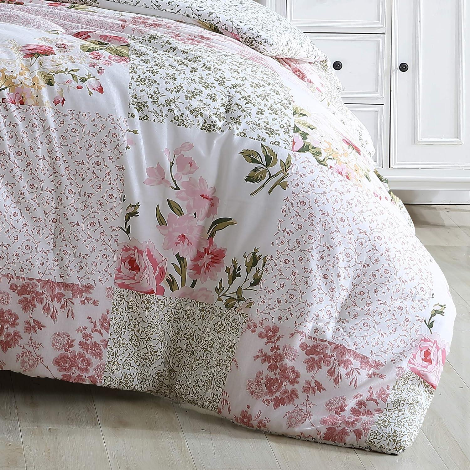 Laura Ashley Ailyn Cotton Pink Comforter Bonus Set