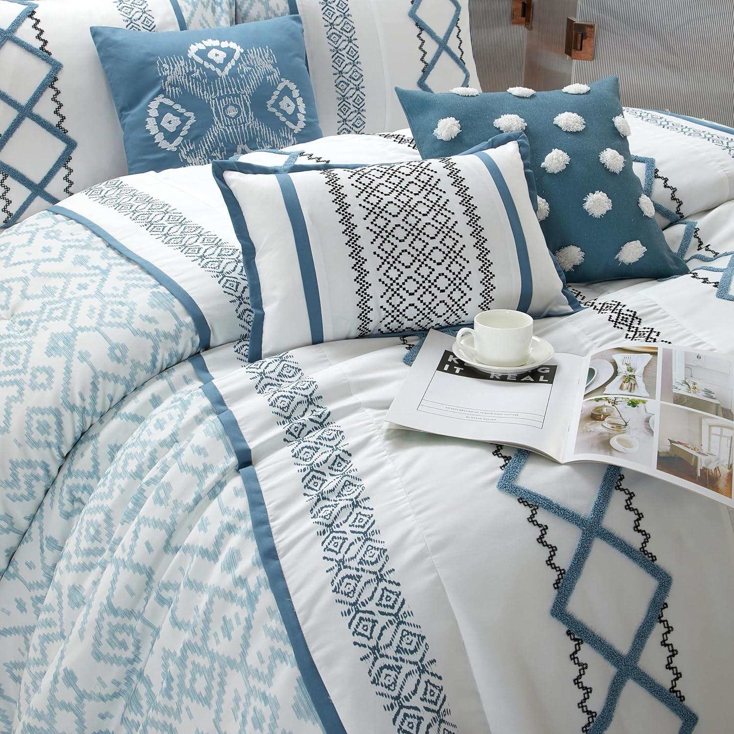 Nanshing America, Inc Anthony Microfiber 7 Piece Comforter Set