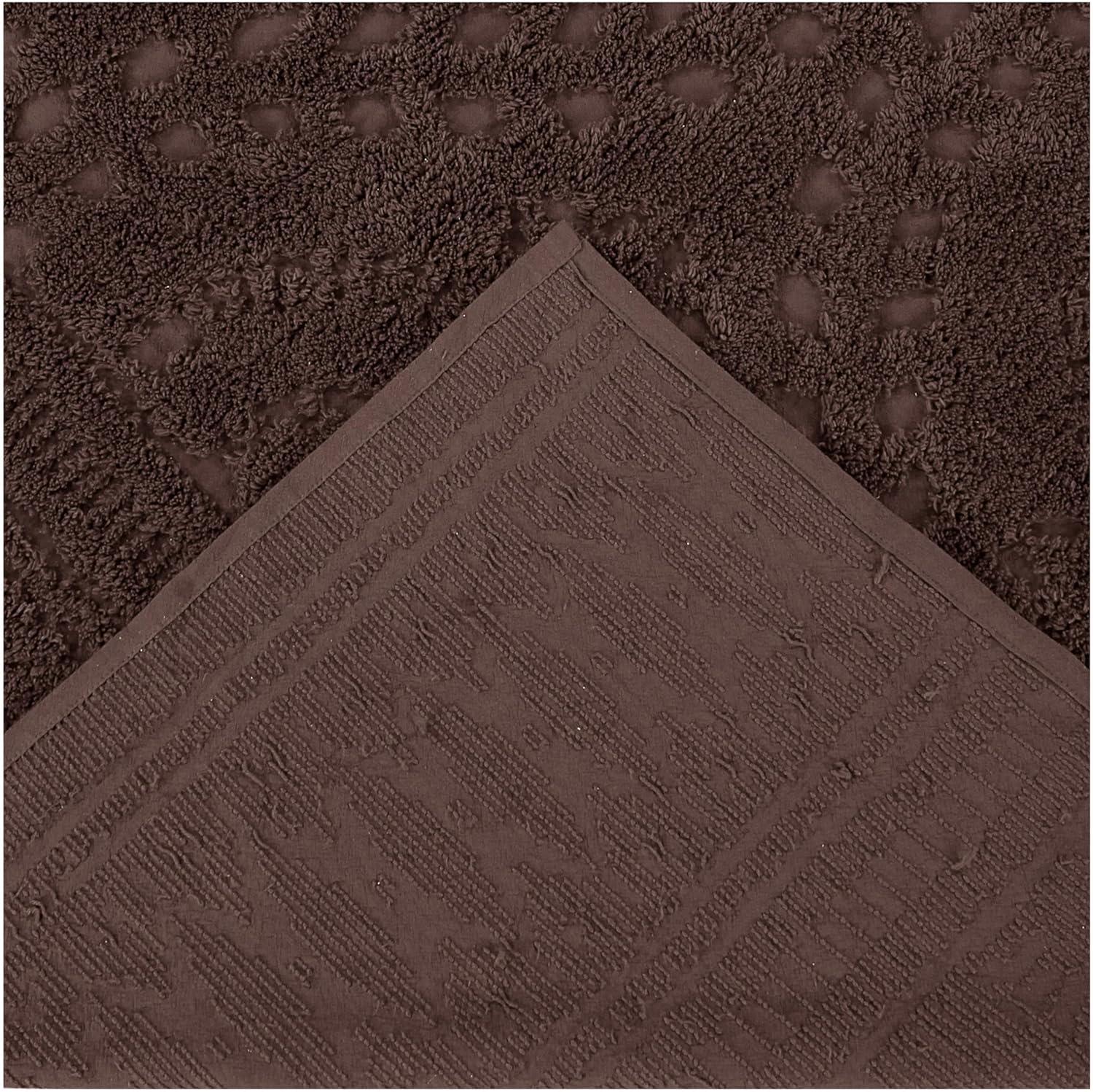 Better Trends 96" x 110" Bedspread For Full/Double Size Bed 100% Cotton Soft & Breathable Bedding Luxurious Medallion Design, Machine Washable (Chocolate) Rio Collection