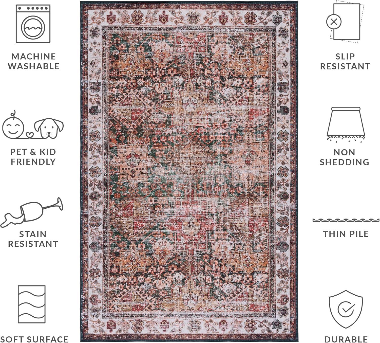 Tucson TSN114 Power Loomed Machine Washable Area Rug  - Safavieh