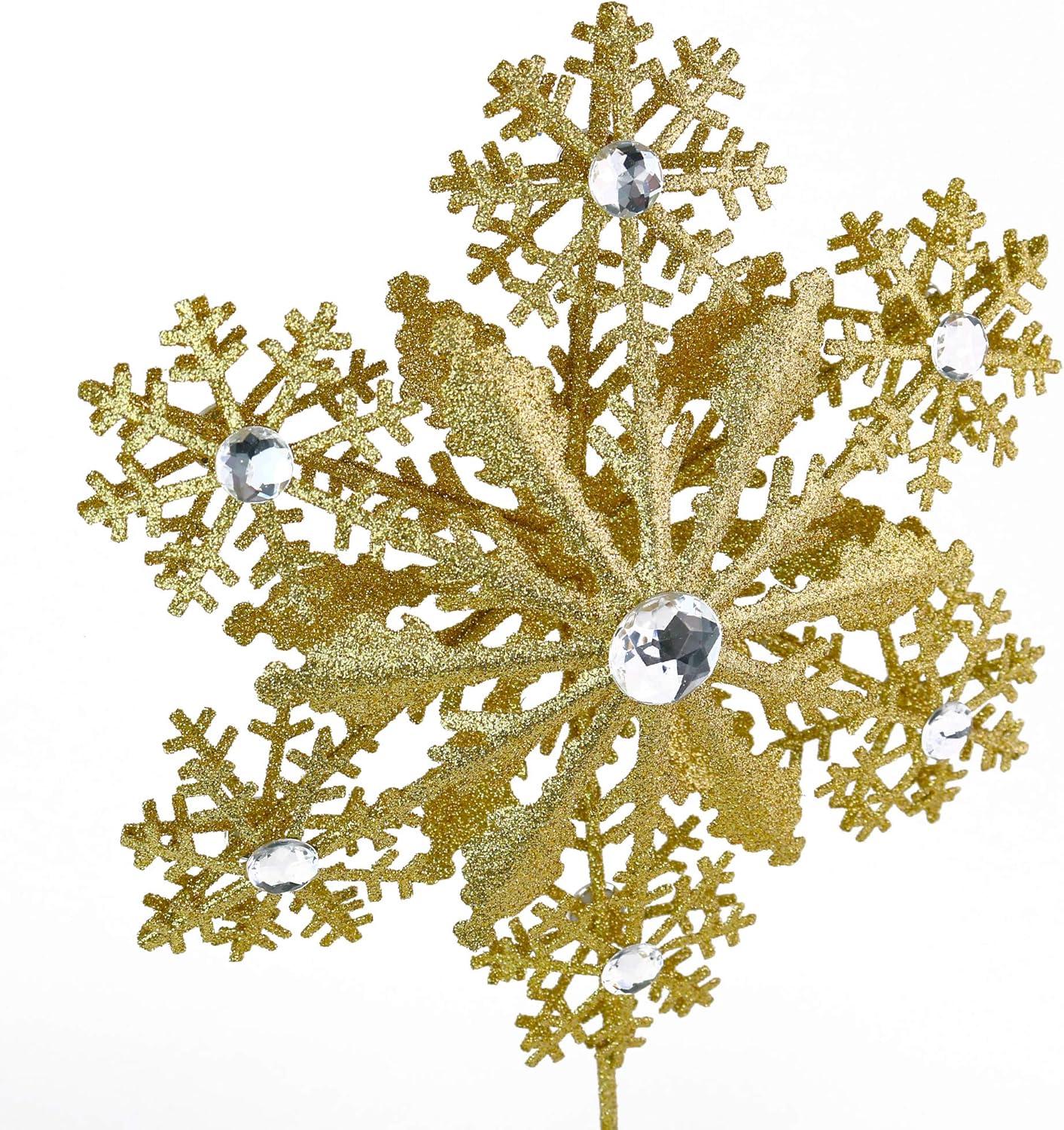 Ornativity Glitter Snowflake Tree Topper - Gold