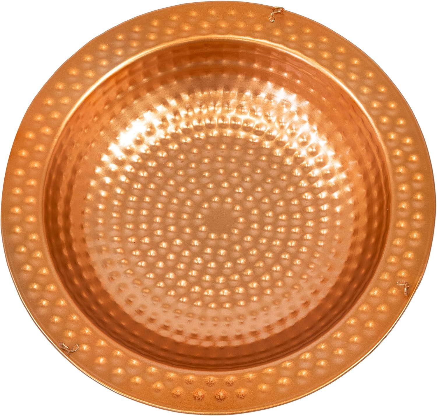 Sunnydaze Outdoor Deck-Mounted Bird Bath or Bird Feeder with Copper Finish - 12"