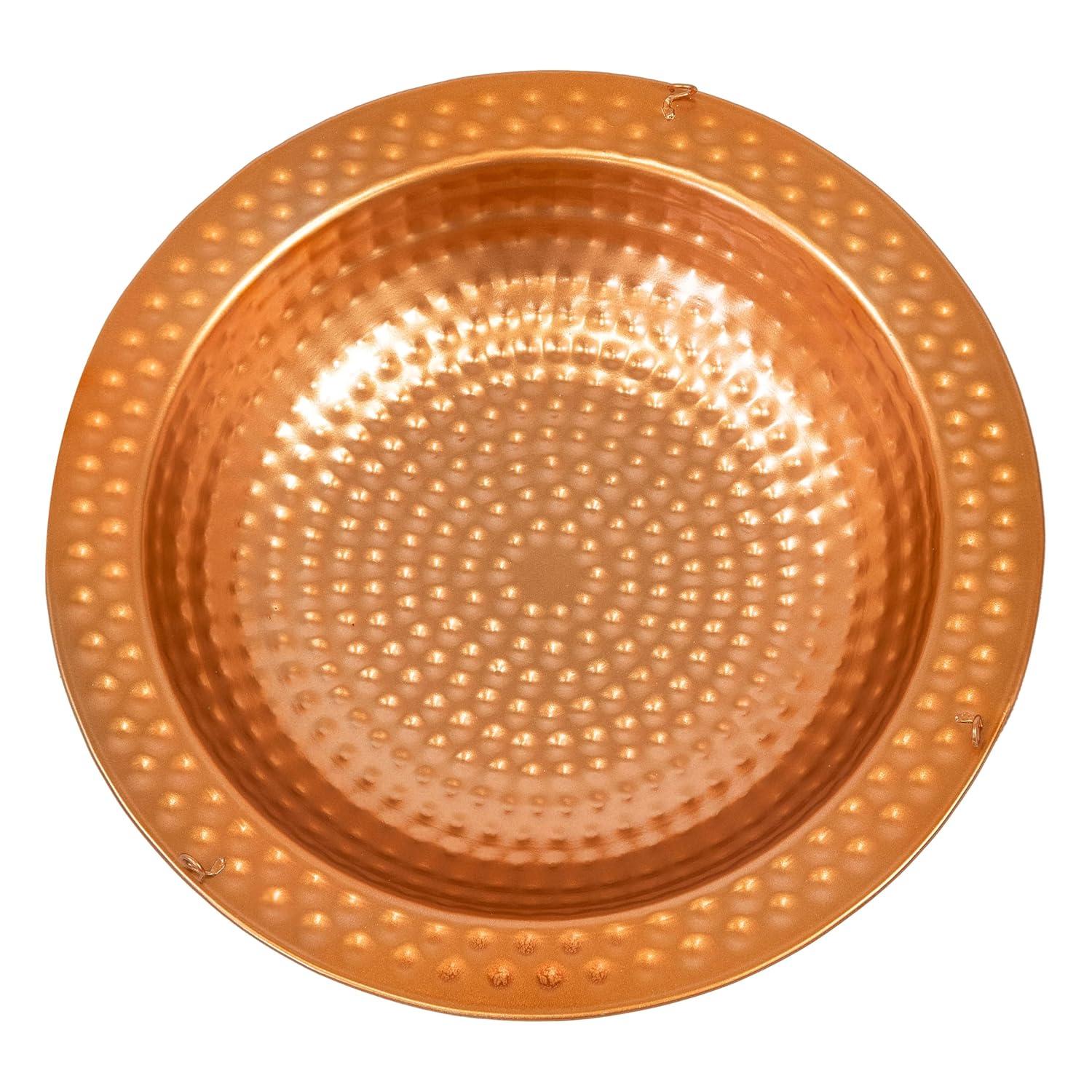 Sunnydaze Outdoor Deck-Mounted Bird Bath or Bird Feeder with Copper Finish - 12"