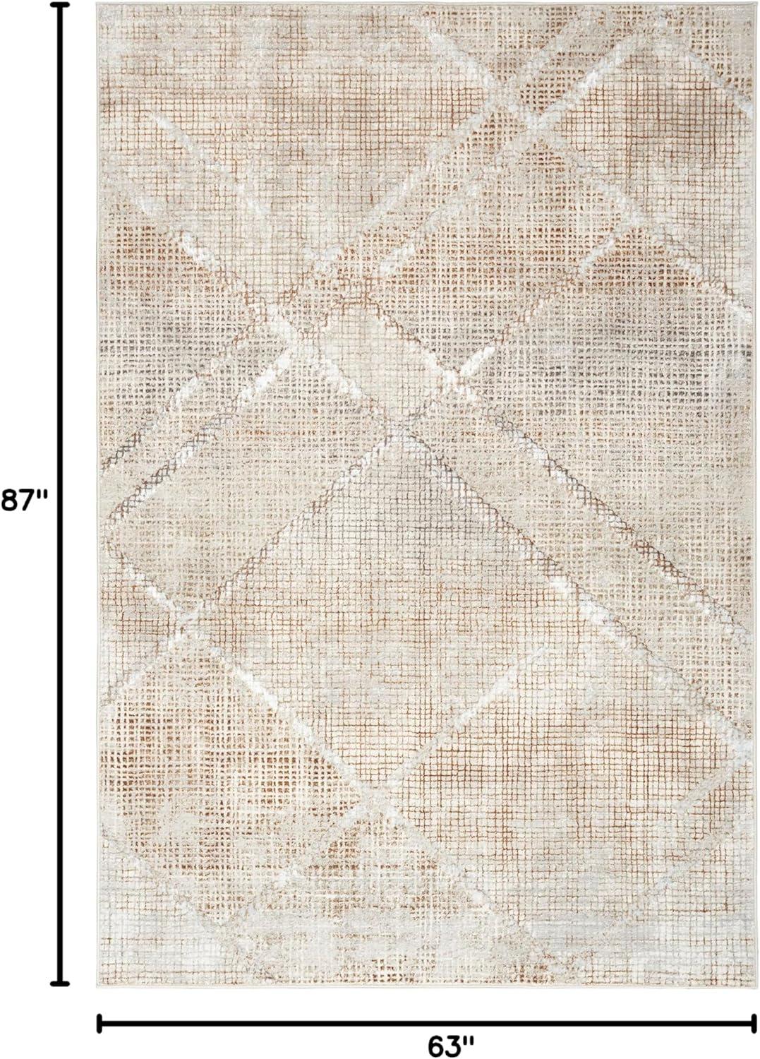 Iliana Abstract Grey/Mocha Area Rug