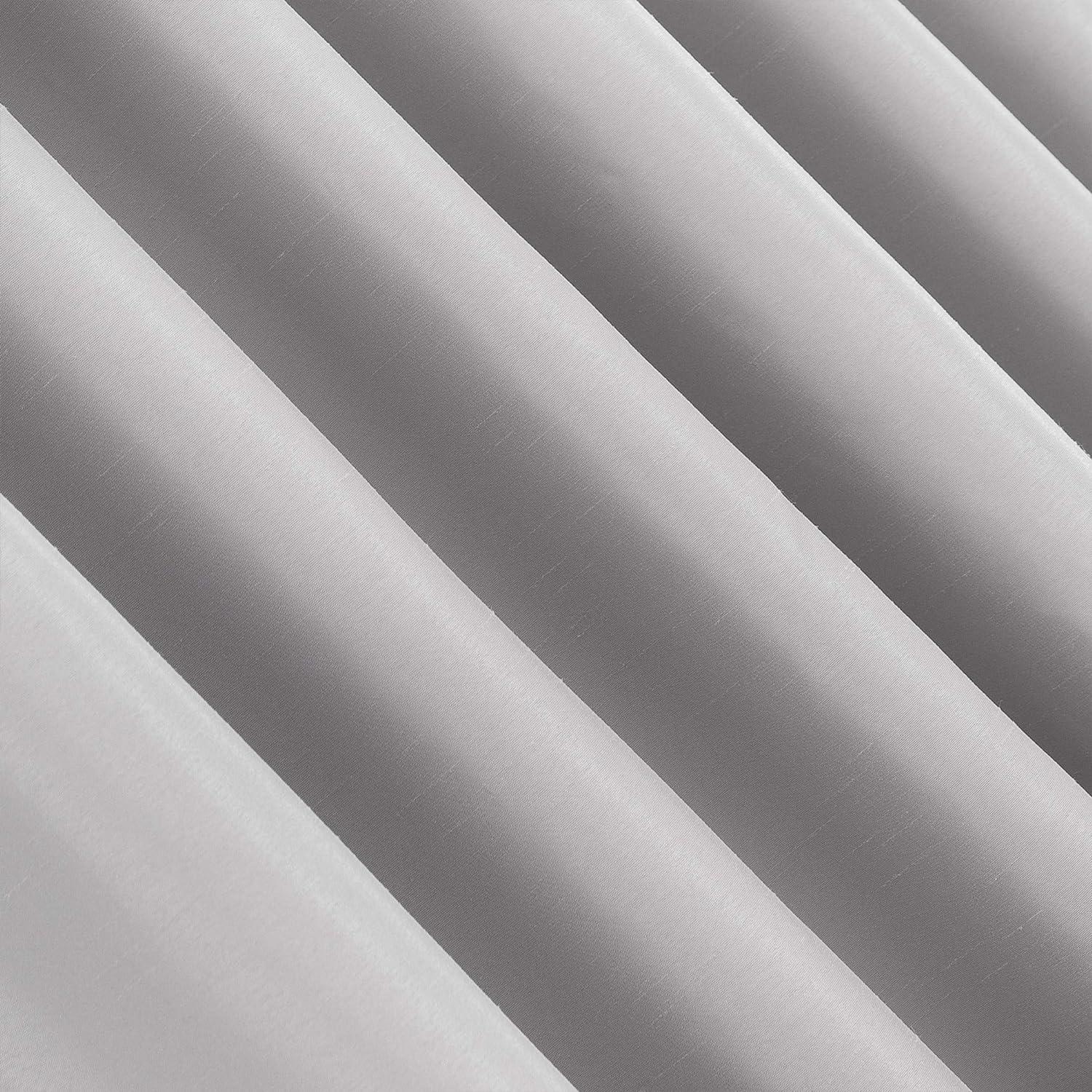 Faux Dupioni Silk Thermal Extreme 100% Blackout Back Tab Curtain Panel