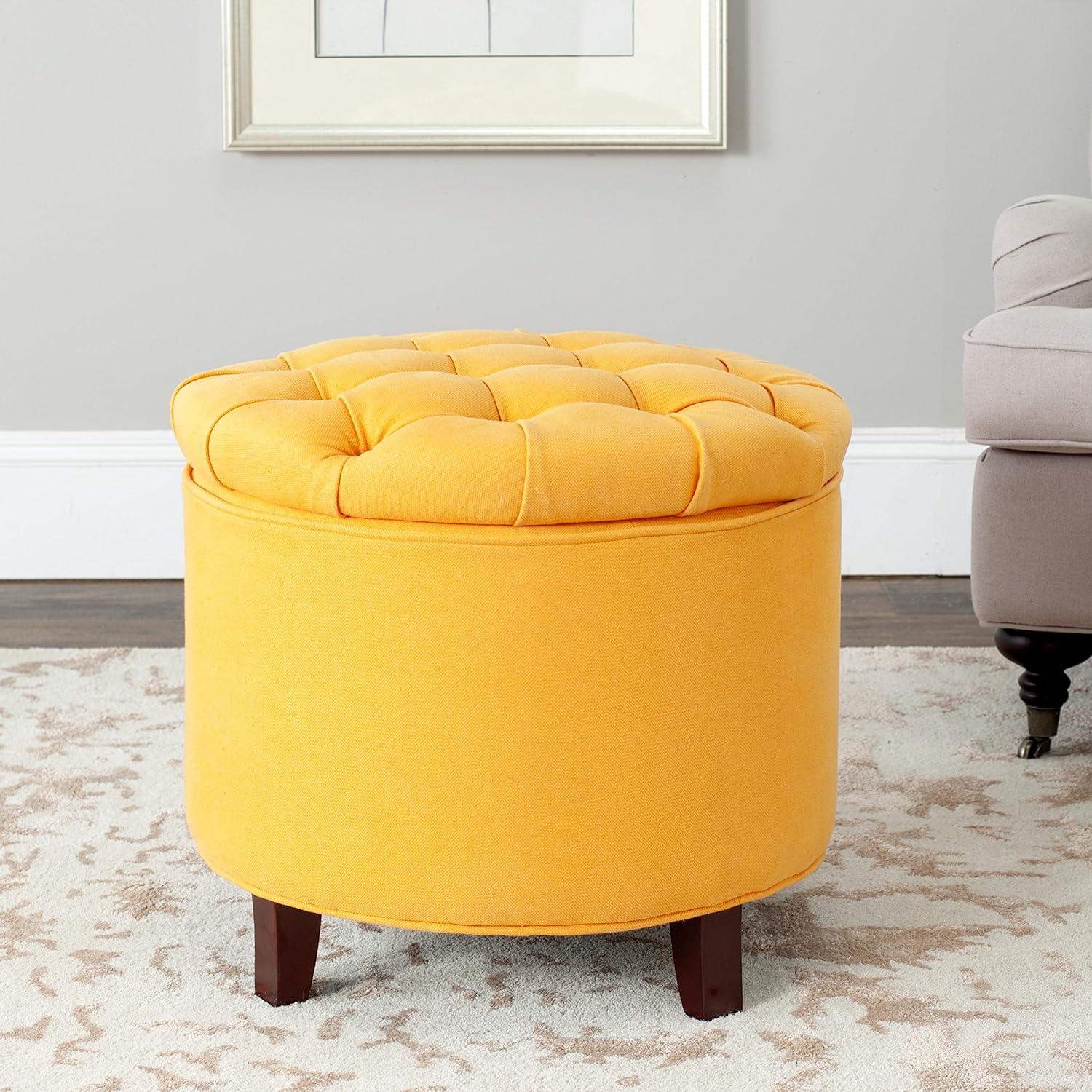 Amelia Tufted Storage Ottoman  - Safavieh