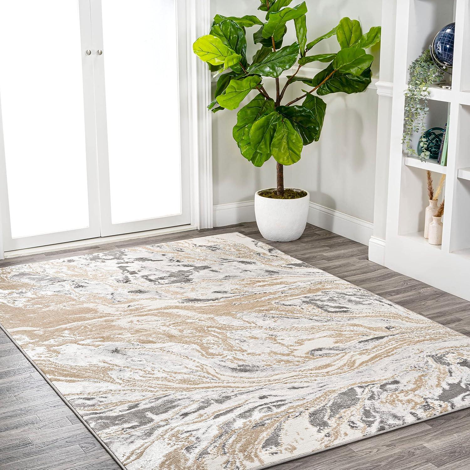 JONATHAN Y Swirl Marbled Abstract Casual Indoor Area Rug