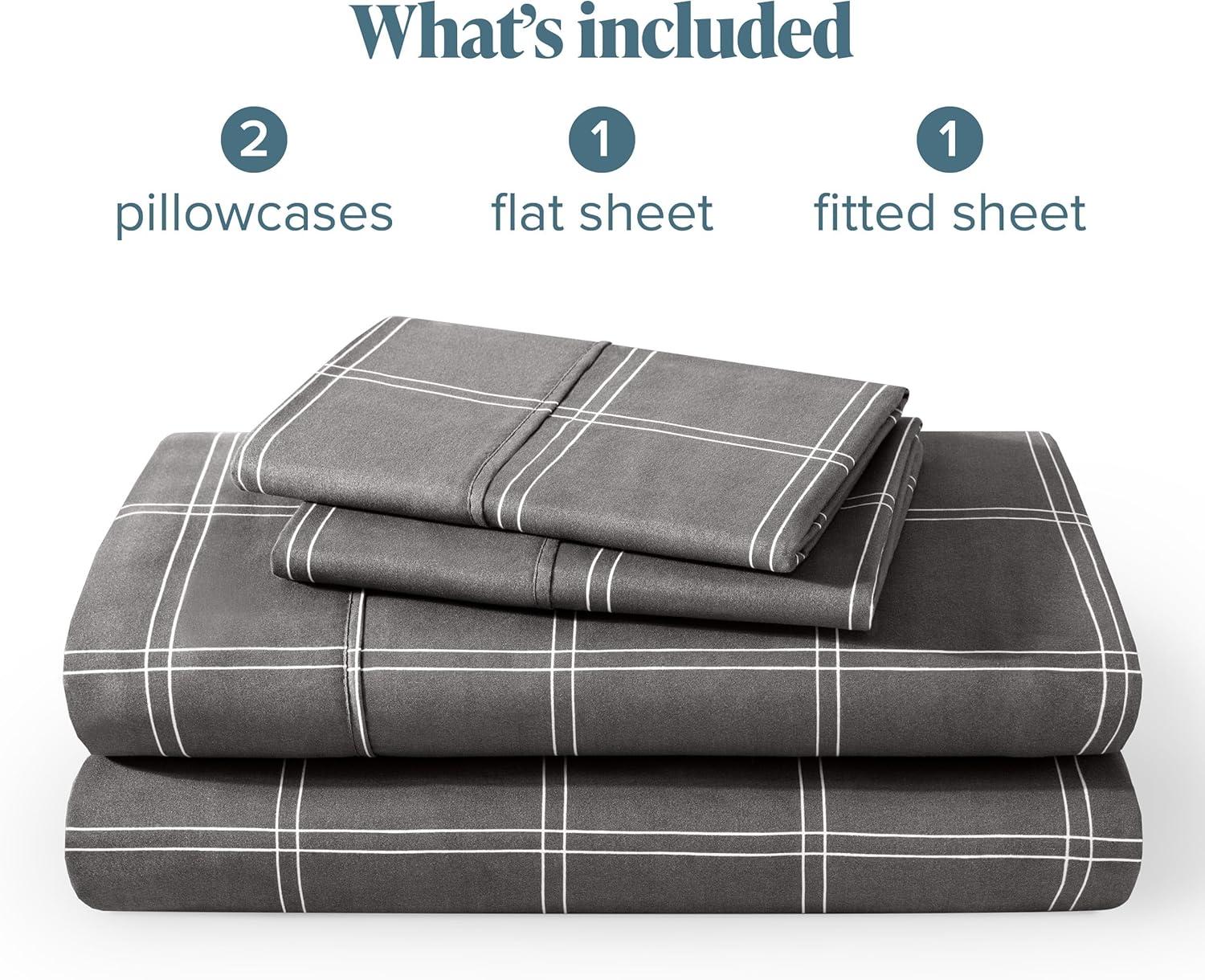 Bare Home Plaid Microfiber Sheet Set | Wayfair