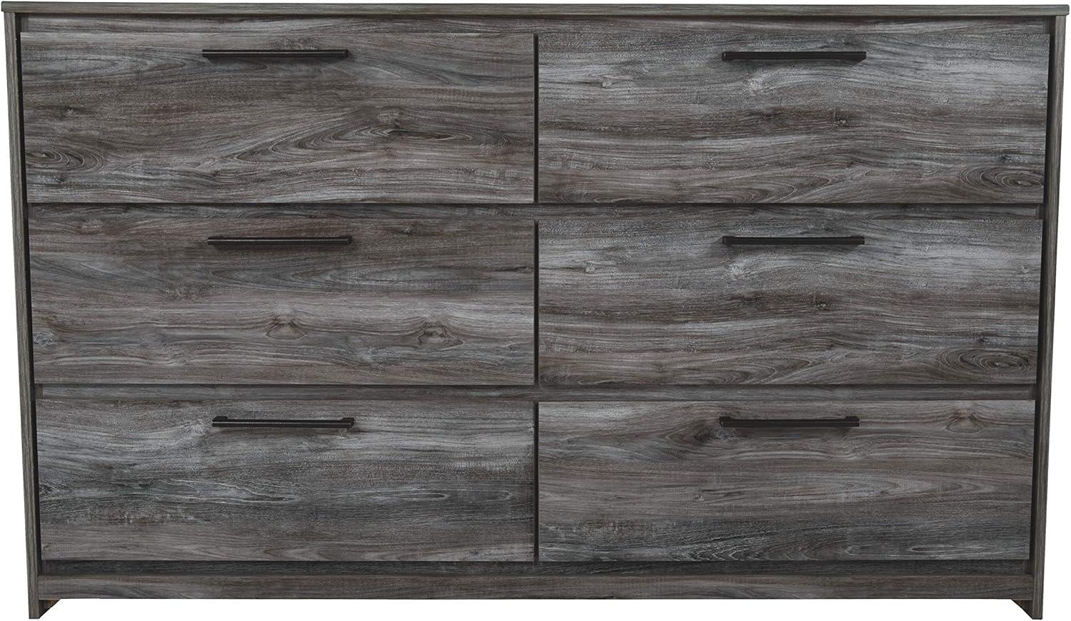 Coastal Charm Smokey Gray 6-Drawer Dresser with Modern Handles