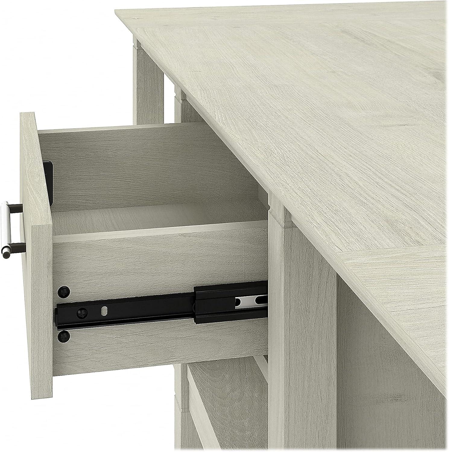 Key West Coffee Table with Set of 2 End Tables in Linen White - Engineered Wood