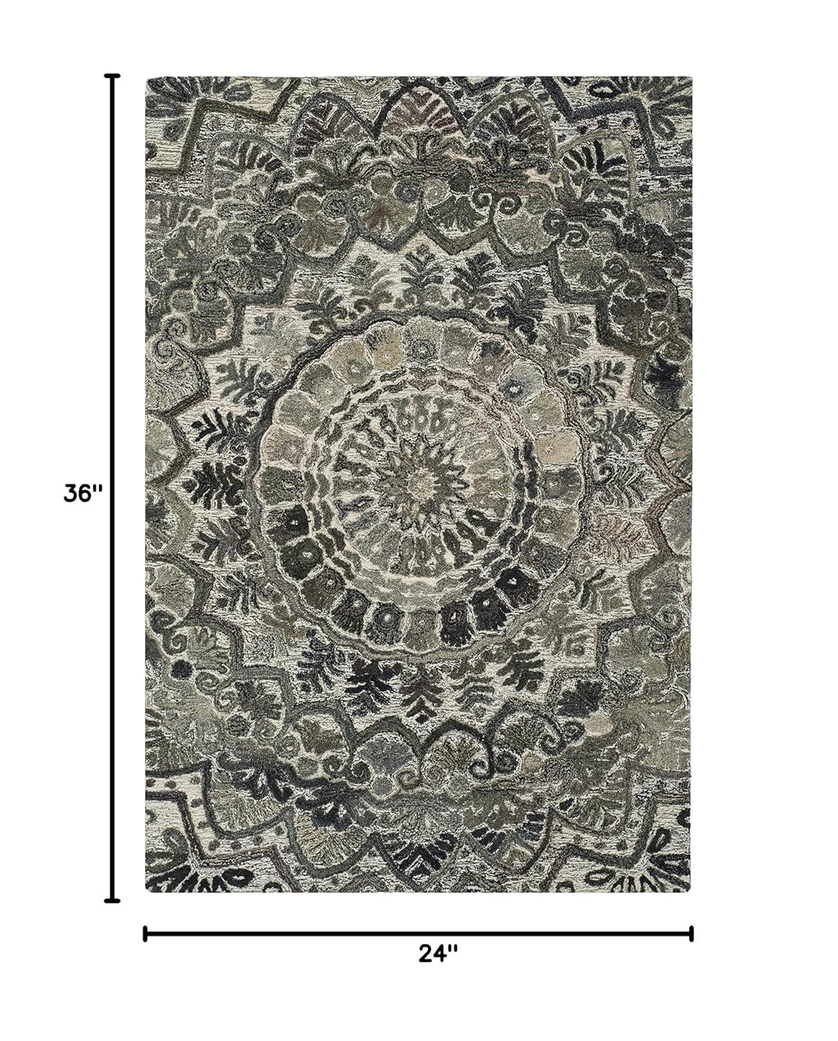 Marquee MRQ110 Hand Tufted Accent Rug - Gray/Multi - 2'x3' - Safavieh..