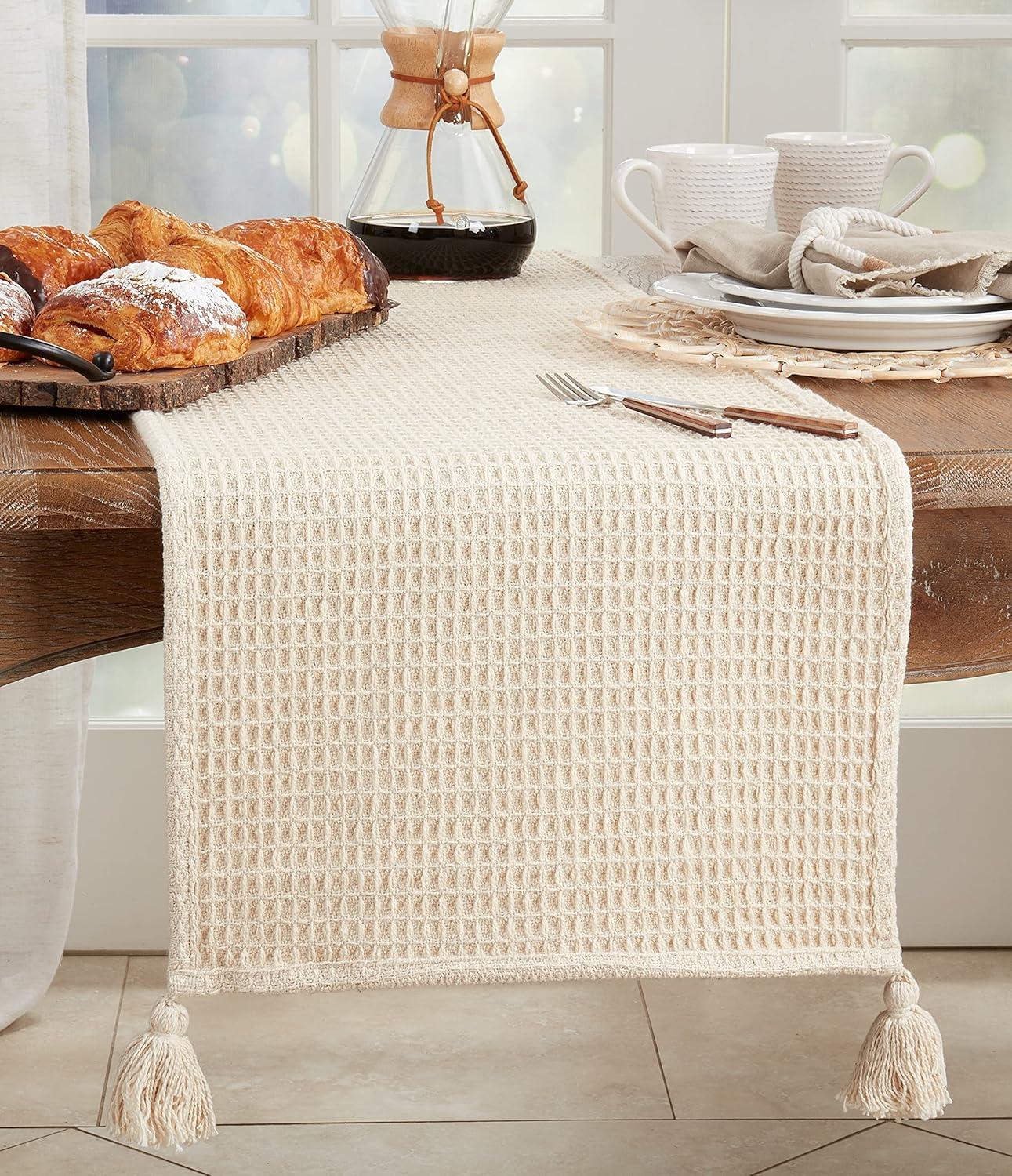 Runner_Waffle Weave Design Long Table Runner