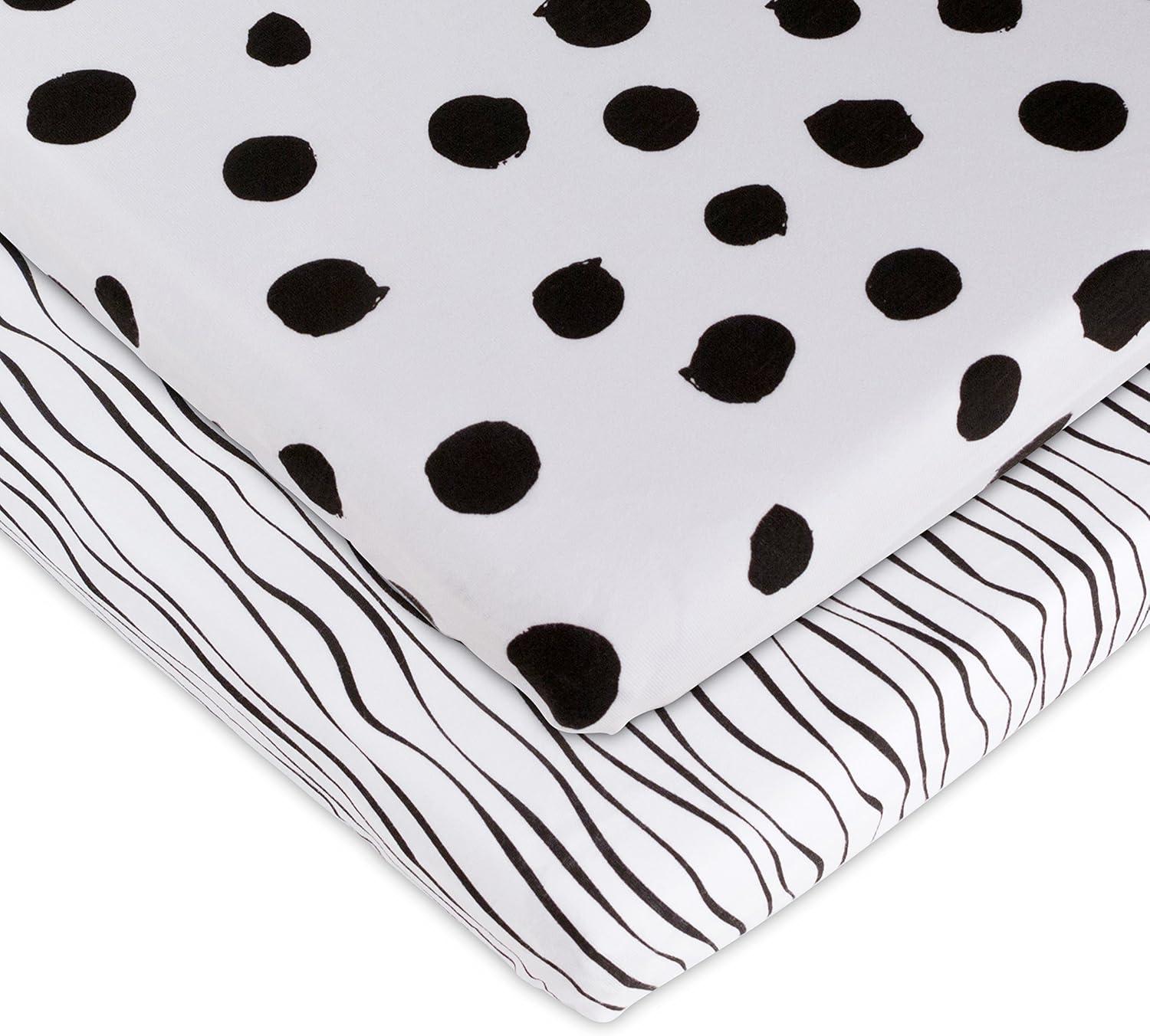 Ely's & Co. Baby Fitted Bassinet Sheet  100% Combed Jersey Cotton Pink for Baby Girl 2 Pack