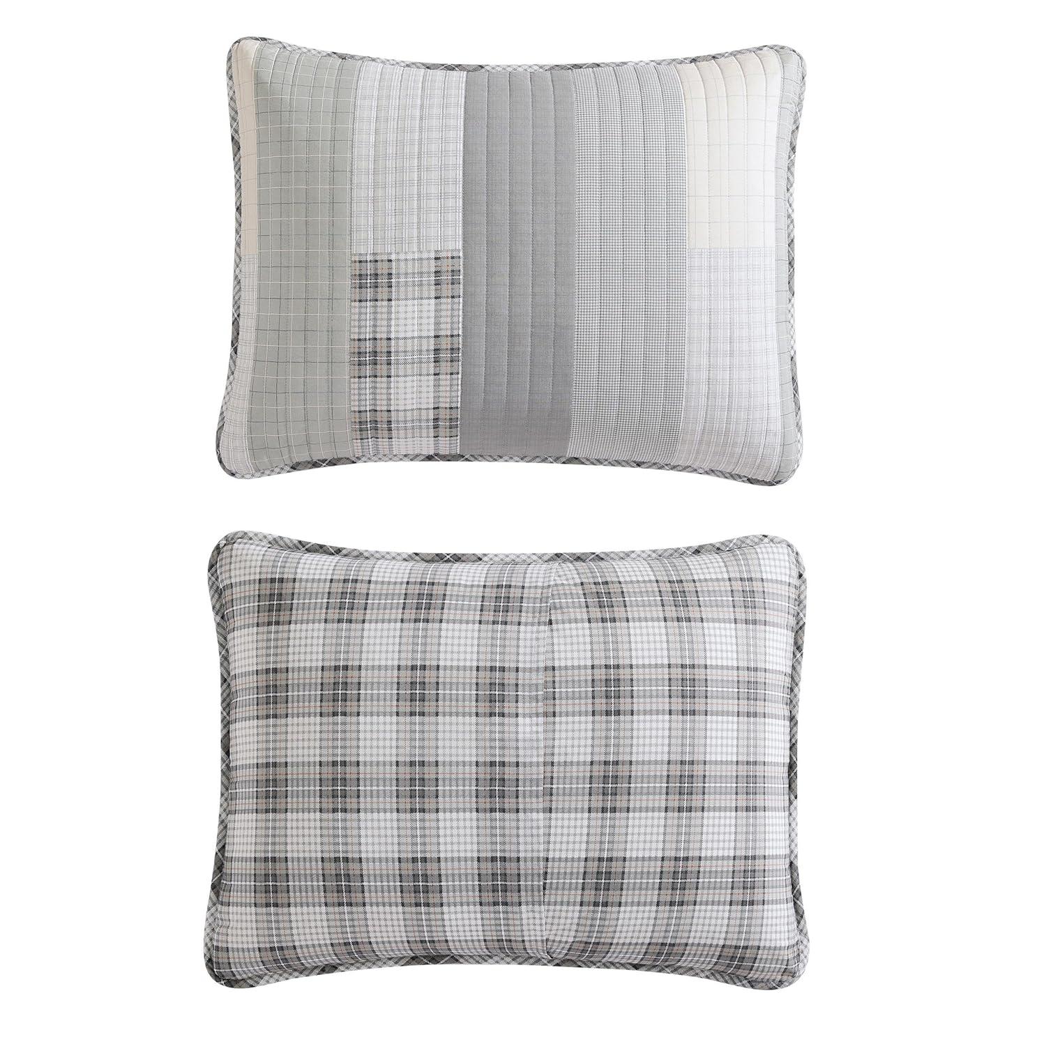 Eddie Bauer - Queen Quilt Set, Cotton Reversible Bedding with Matching Shams, Home Decor for All Seasons (Fairview Grey, Queen)