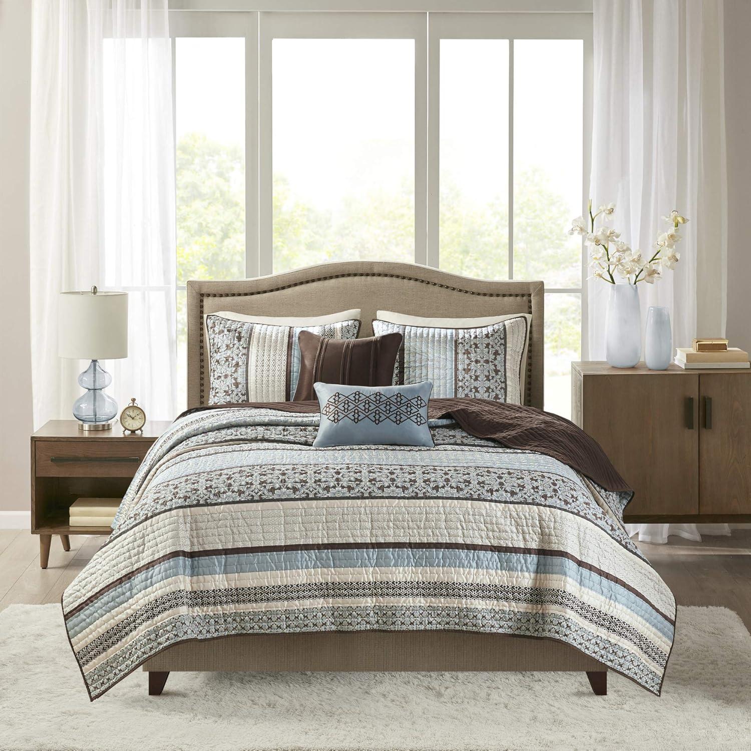 Madison Park Jacquard Quilt Set with Throw Pillows