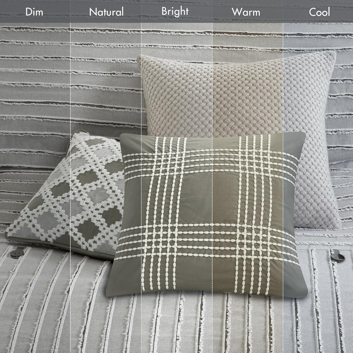 Madison Park Signature Madison Park Signature Essence Oversized Cotton Clipped Jacquard Comforter Set