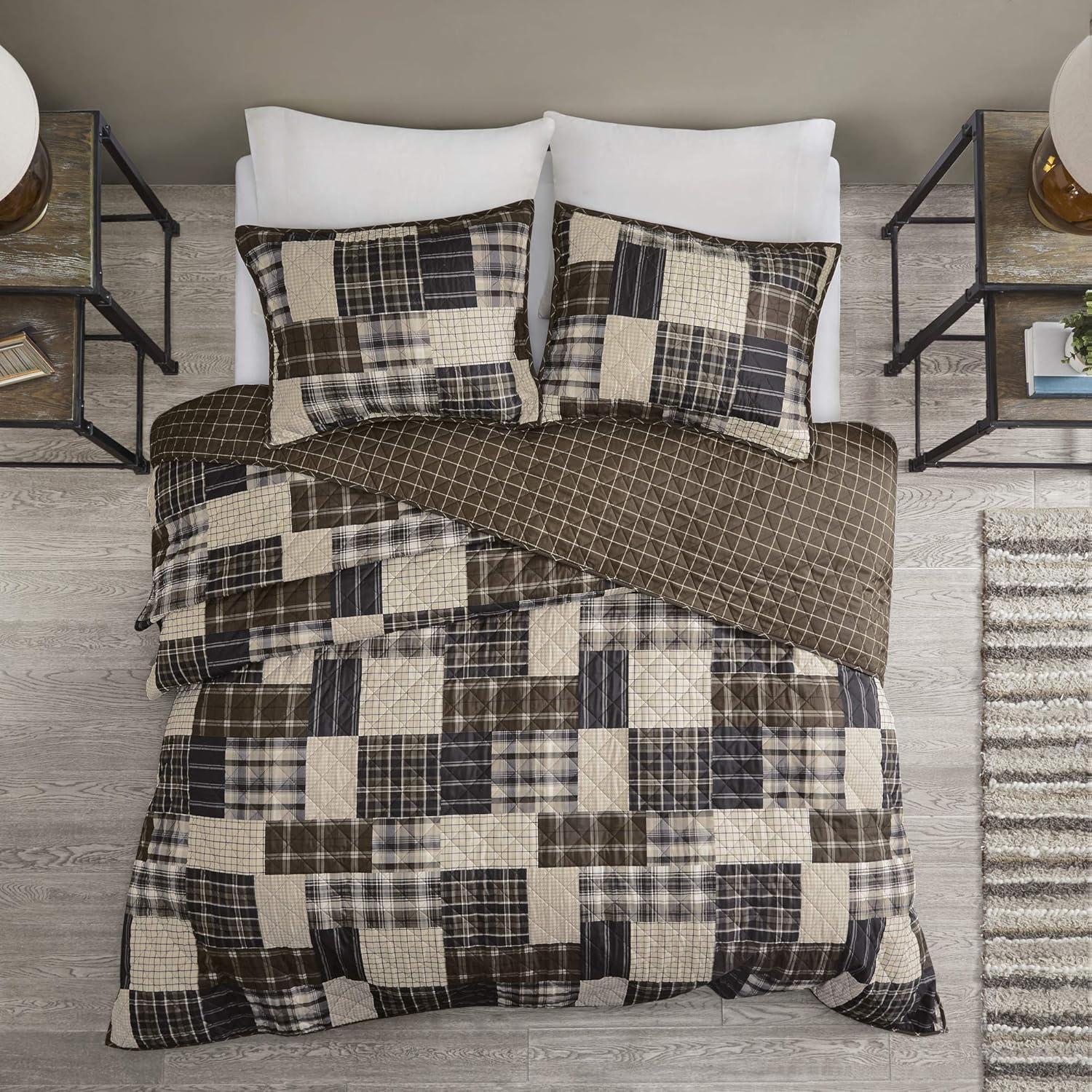 Timber 3 Piece Reversible Printed Quilt Set