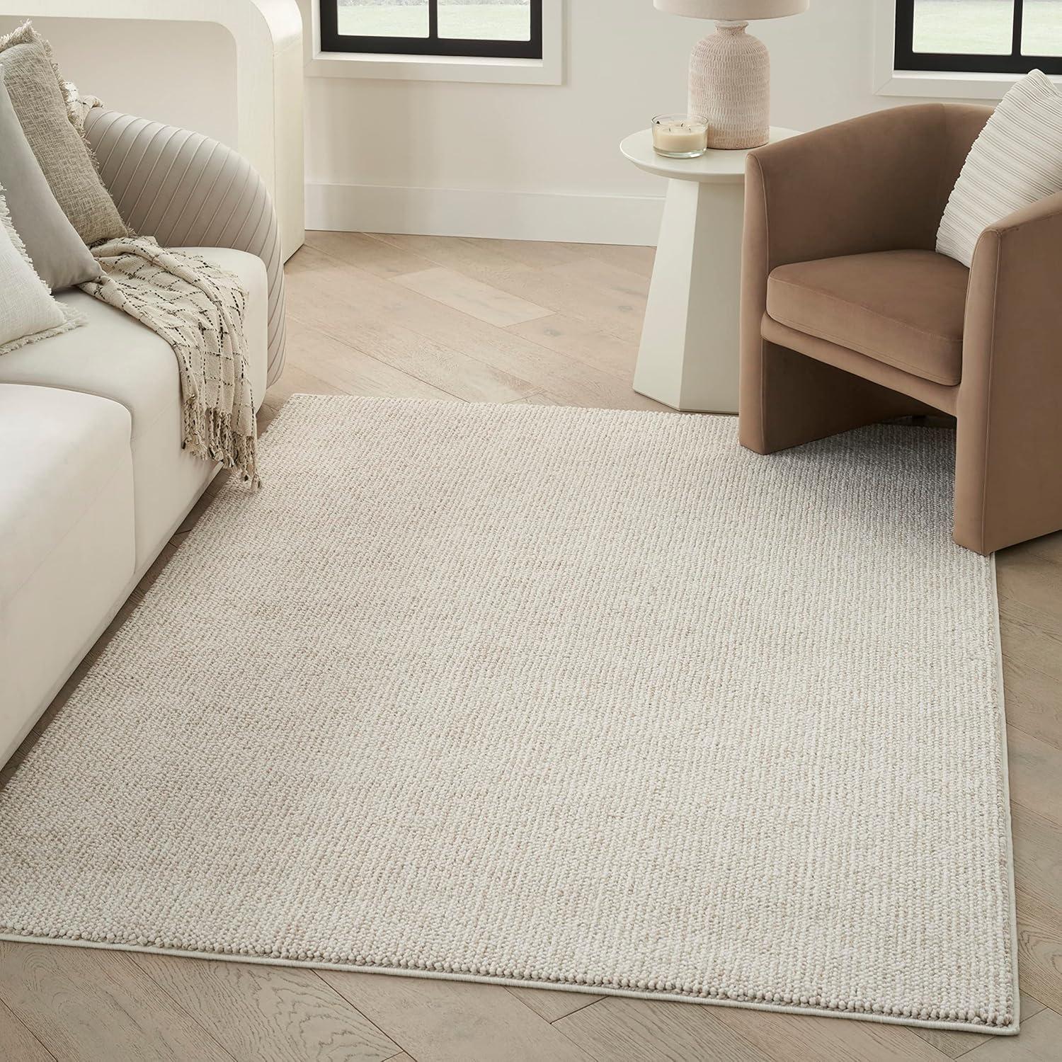 Nourison Textured Home Modern Indoor Rug Ivory Beige 9' x 12'