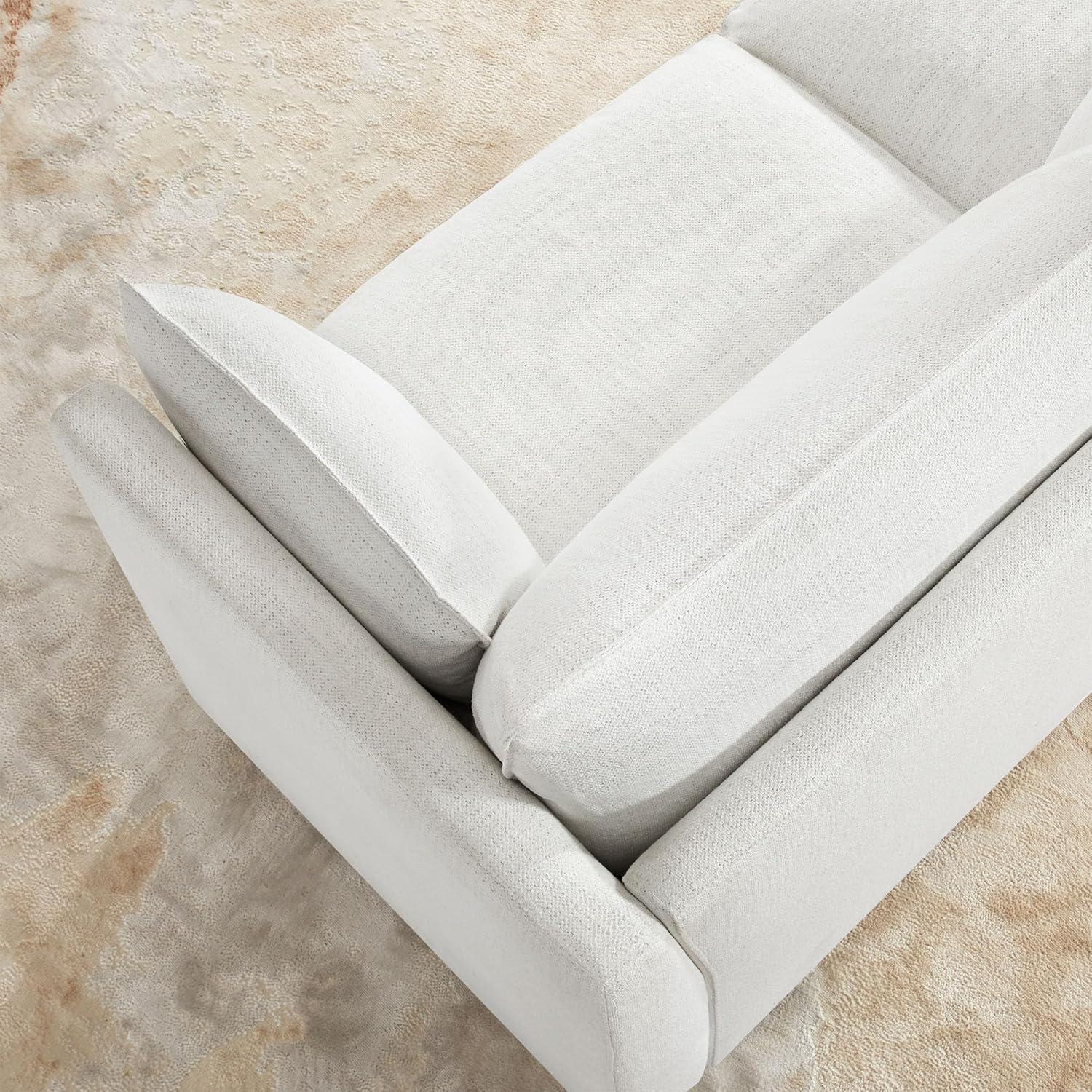 Nereidix 107 in. 5-Piece Fabric Modern Corner Modular Sofa Sectional Sofa in Cream with Arms for Living Room