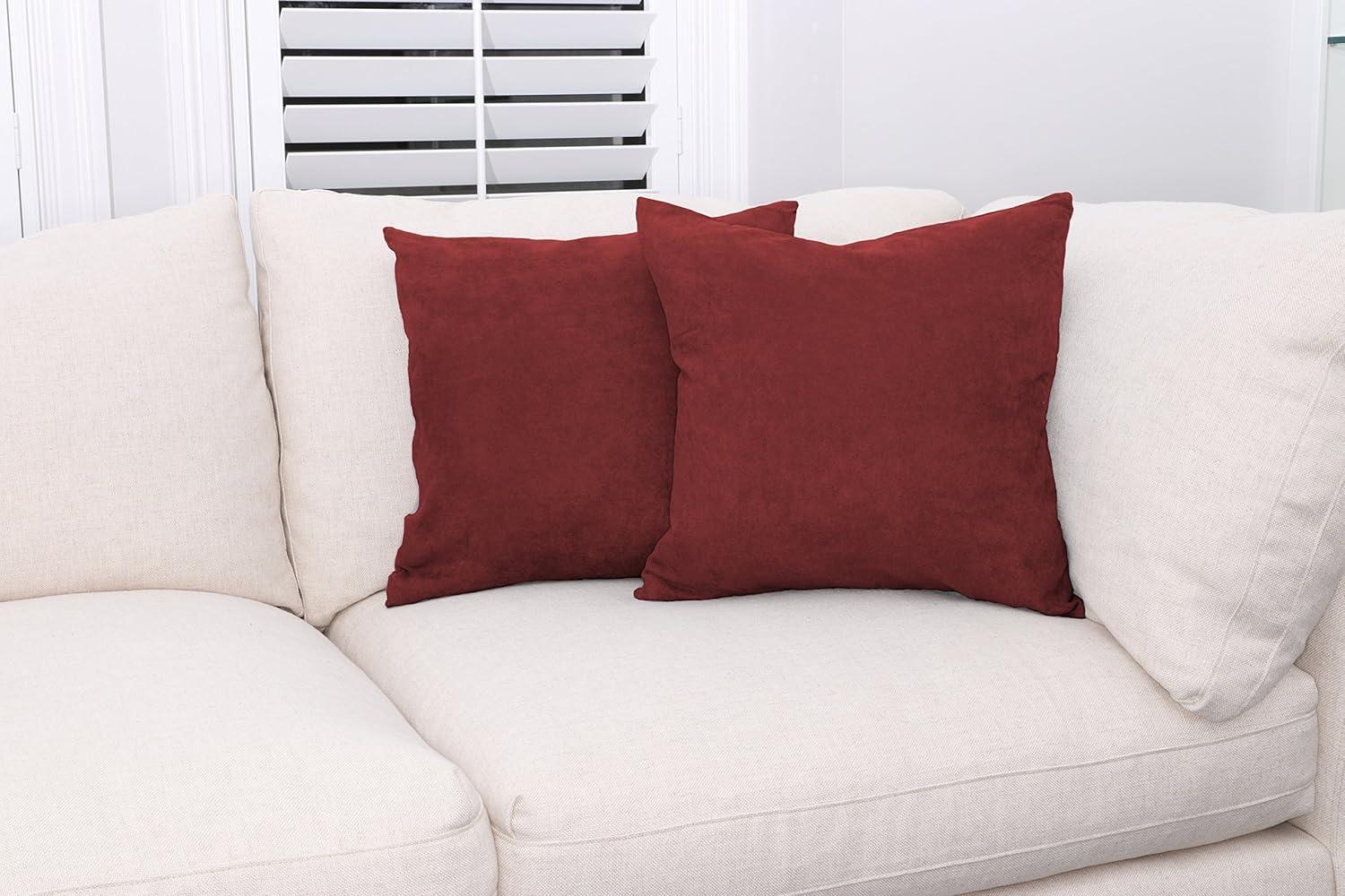 Deluxe Comfort Microsuede Throw Pillow (Set of 2)