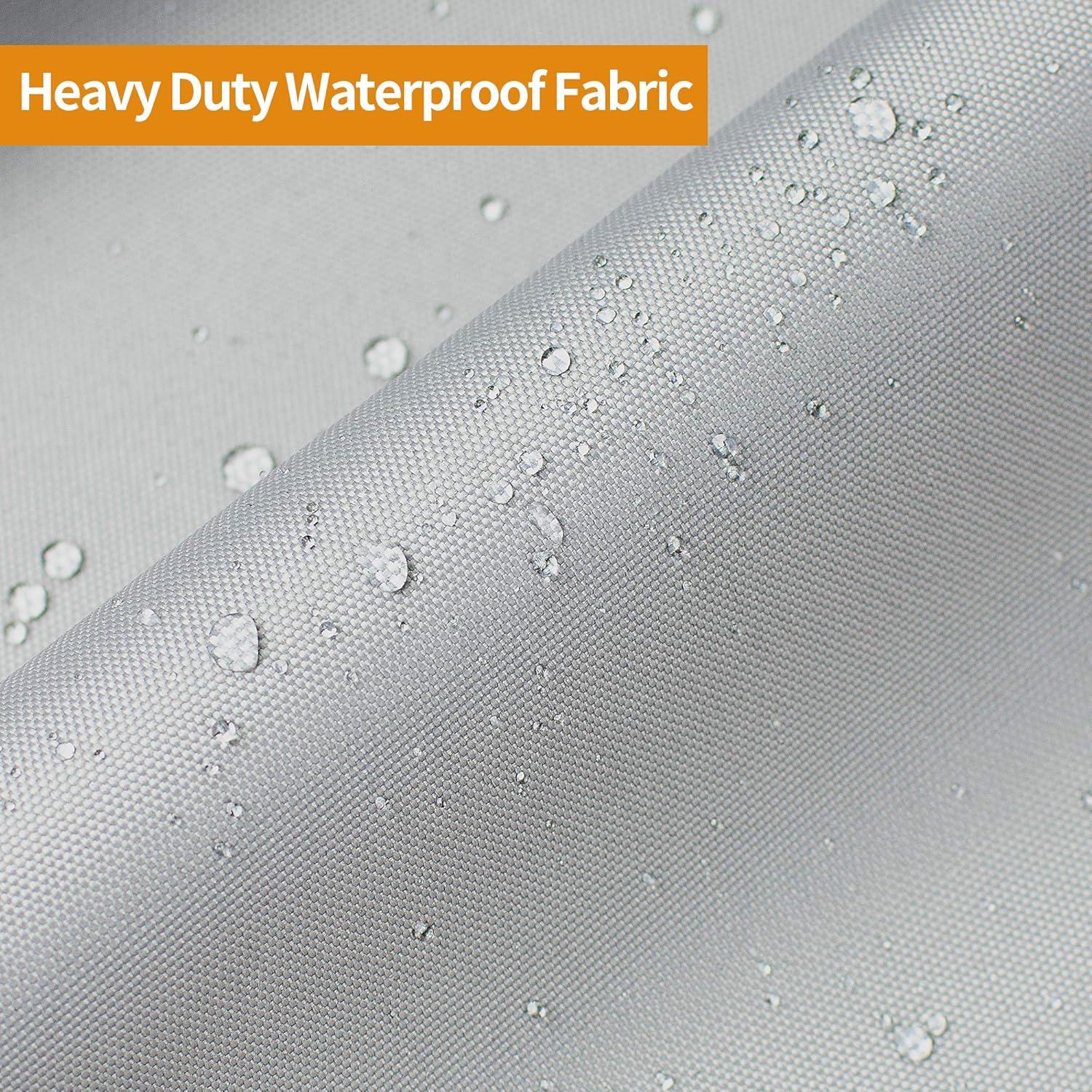 Genrics 14Ft Boat Cover Waterproof Heavy Duty Trailerable Replacement for Jon Boat Grey