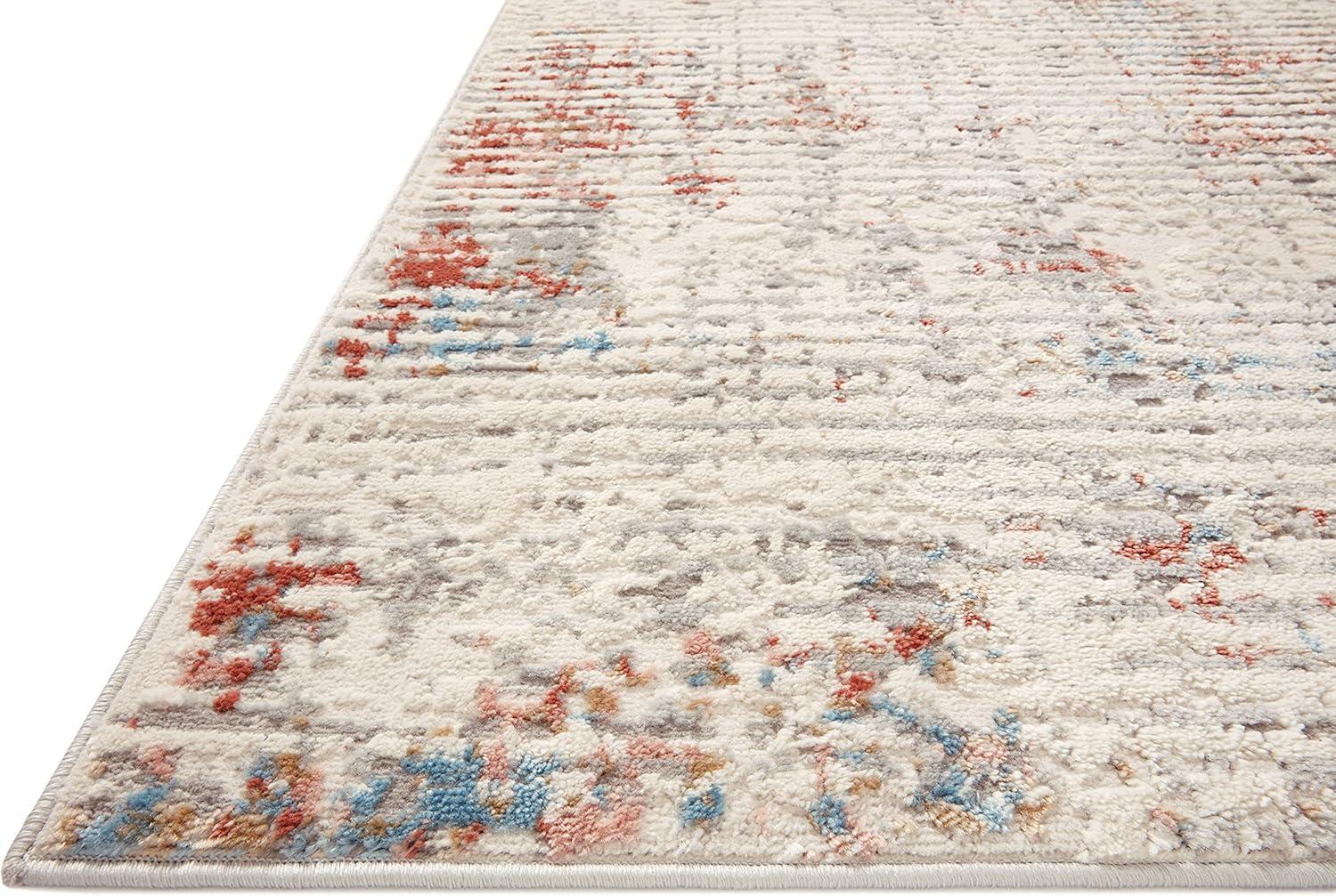 Loloi II Estelle Collection EST-04 Ivory / Multi Abstract Area Rug 6'-7" x 9'-10"