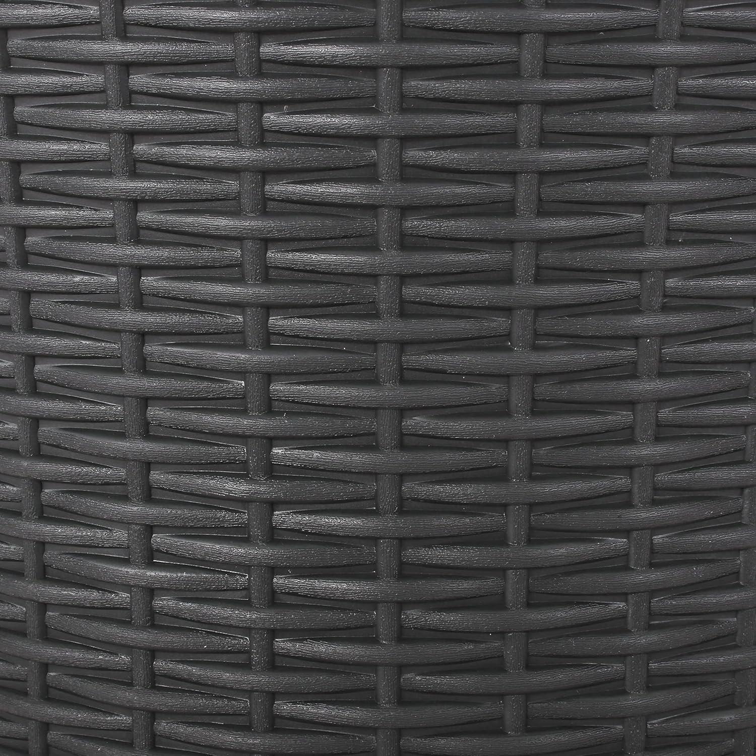 Olivo Patio Faux Wicker Patio Table - Dark Gray - Christopher Knight Home