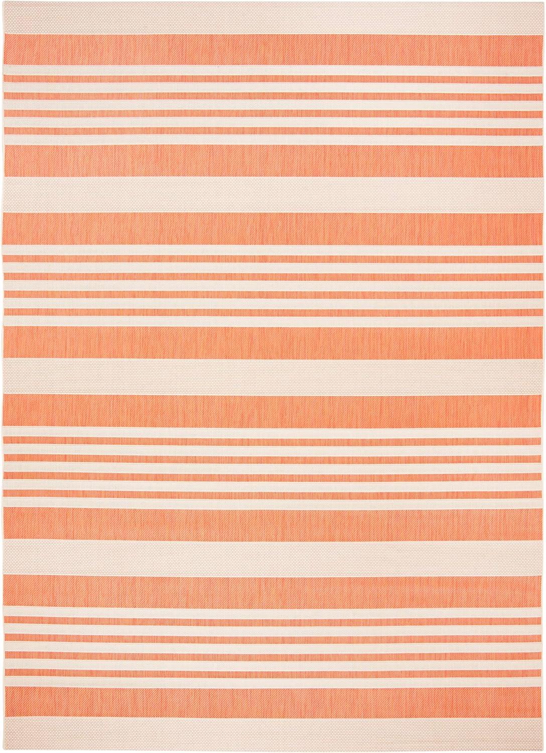 Courtyard CY6062 Power Loomed Indoor/Outdoor Area Rug - Terracotta/Beige - 8'x11' - Safavieh.