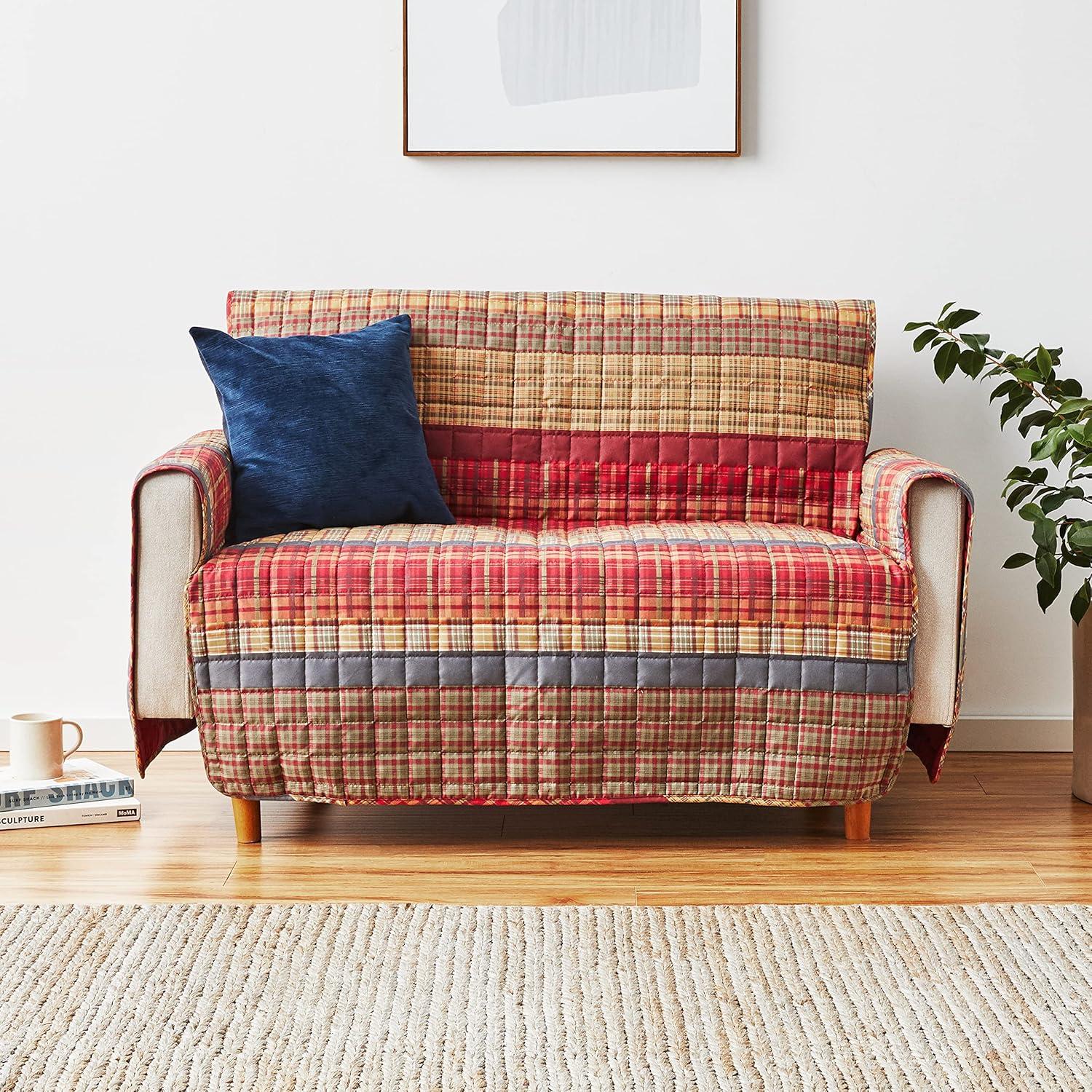 Gold Rush Reversible Loveseat Slipcover