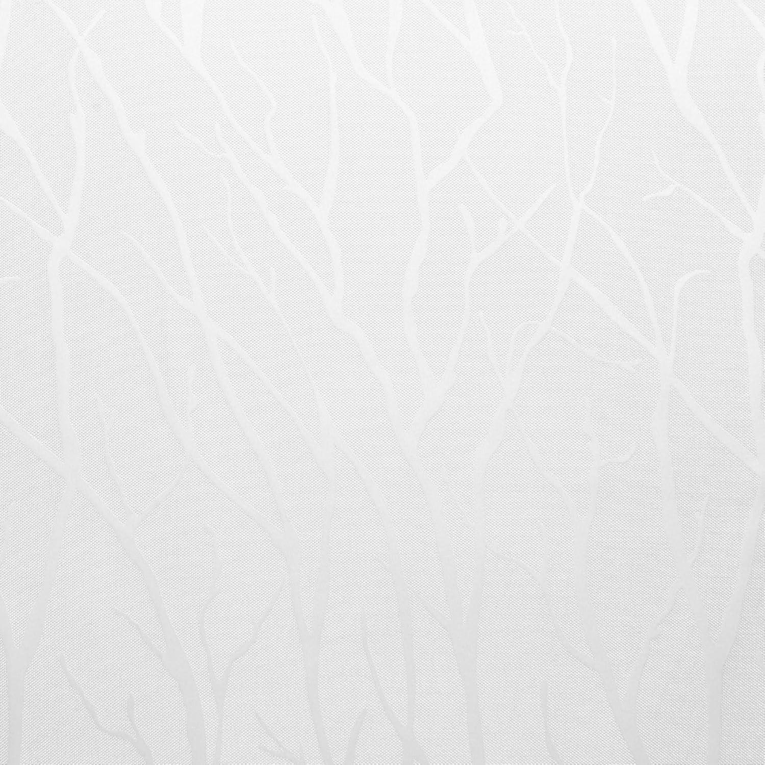 Set of 2 (96"x52") Forest Hill Woven Blackout Grommet Top Window Curtain Panel White - Exclusive Home: Thermal Insulated, Room Darkening