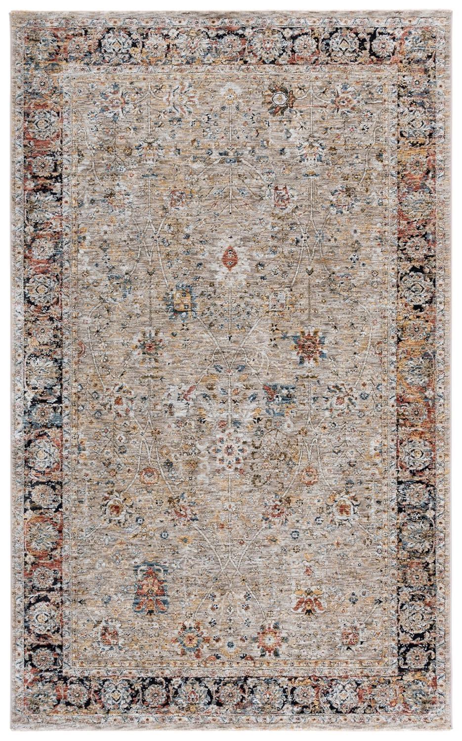 Silverado SVD112 Power Loomed Area Rug - Beige/Rust - 4'x6' - Safavieh.