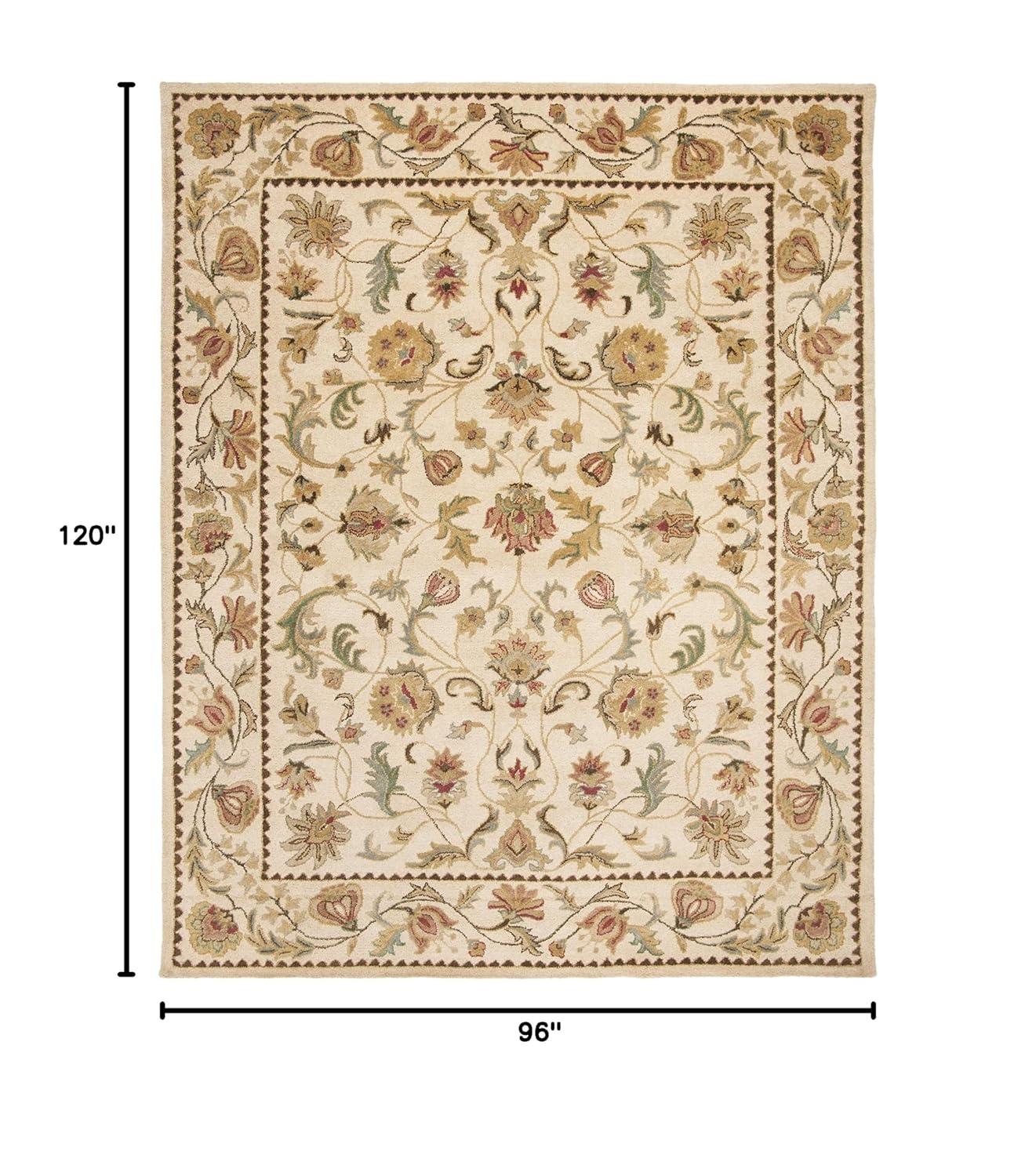 SAFAVIEH Bergama Michayla Oriental Wool Area Rug, Ivory, 8' x 10'