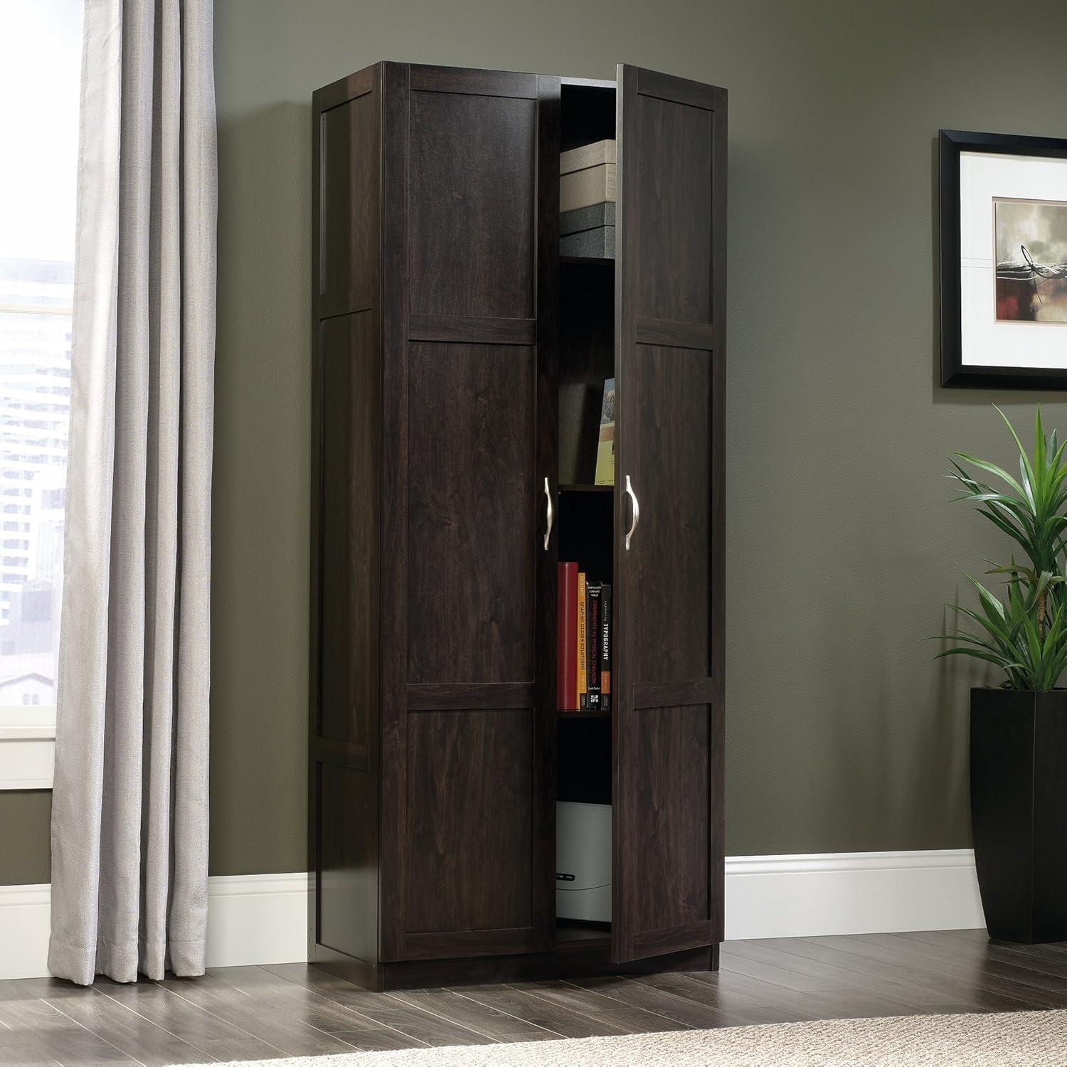 Sauder Select Engineered Wood Storage Cabinet in Cinnamon Cherry Finish