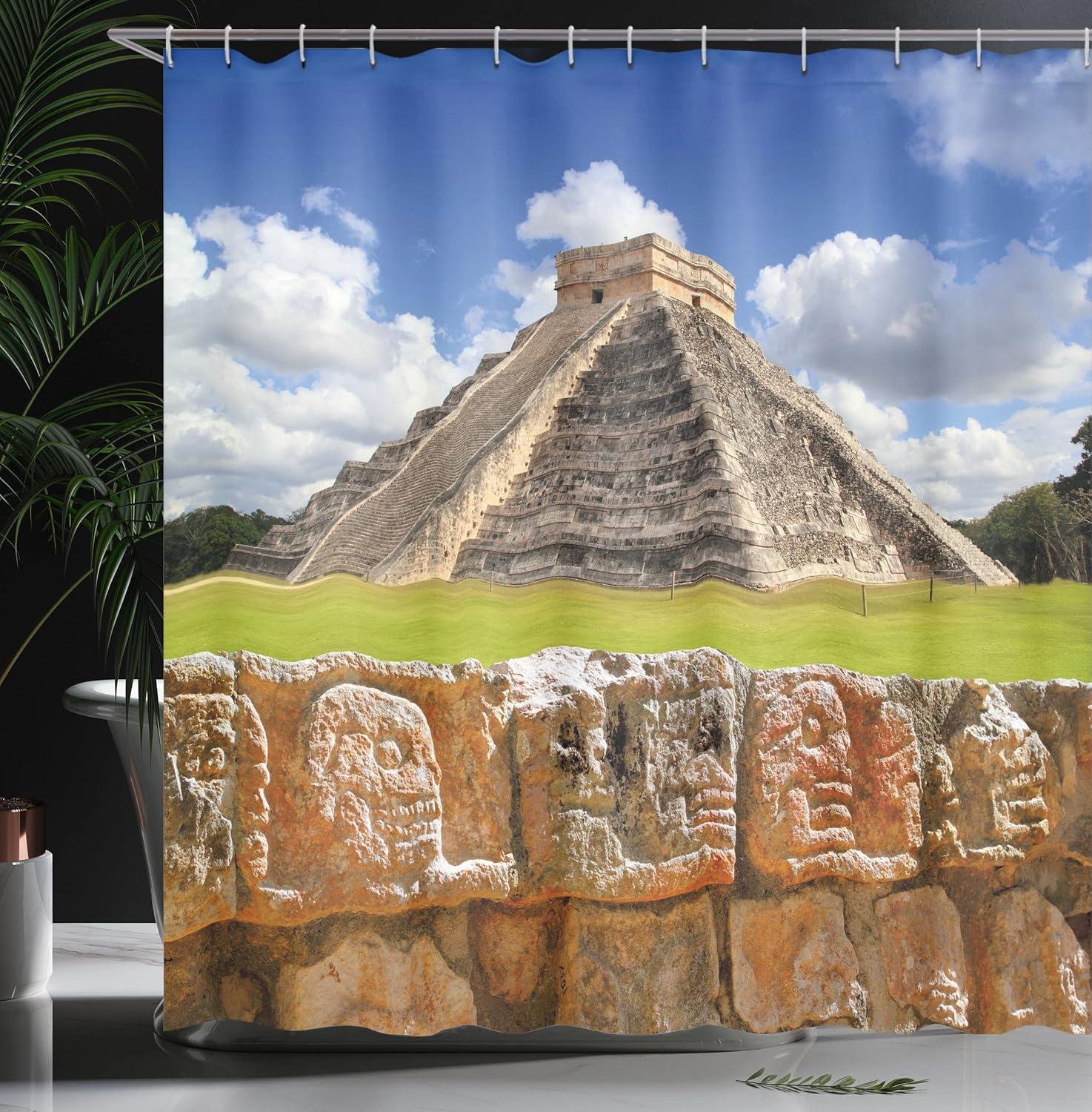 Ambesonne Antique Shower Curtain, Old Vintage, 69"Wx70"L, Petrol Blue Marigold