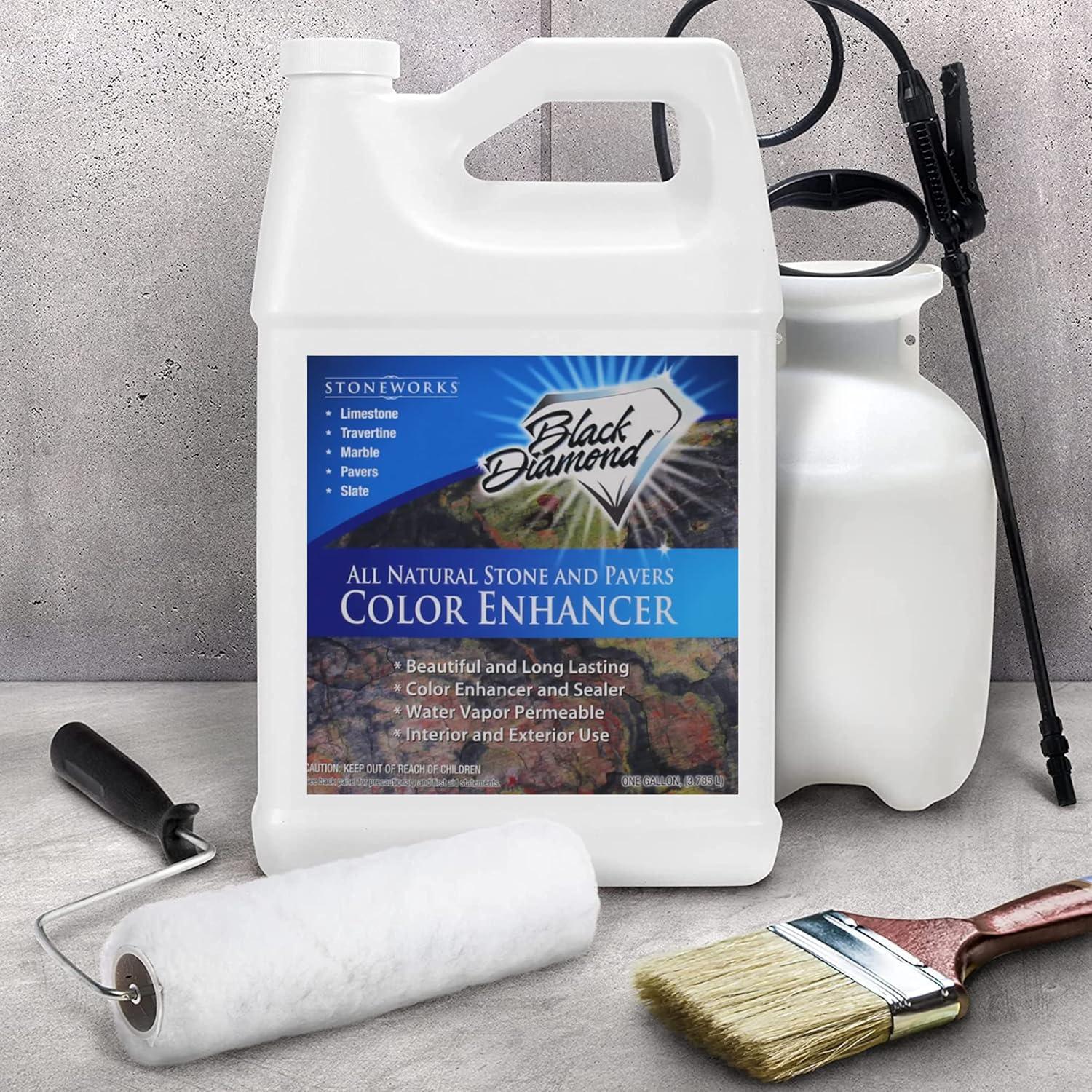 Color Enhancer Sealer for All-Natural Stone and Pavers. Marble, Travertine, Limestone, Granite, Slate, Concrete, Grout, Brick, Block. (Trial)