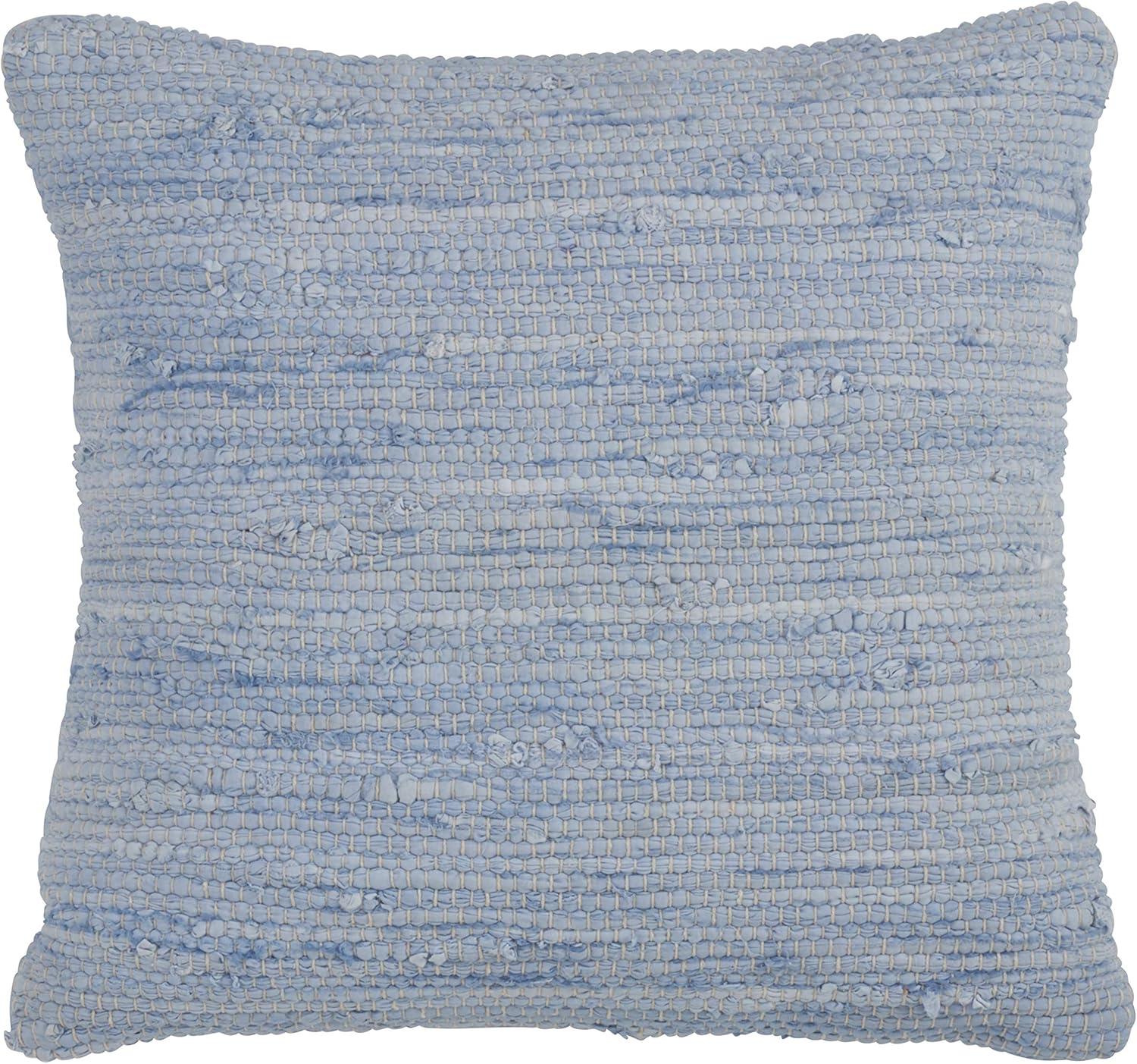 Saro Lifestyle Striped Chindi Down Filled Throw Pillow