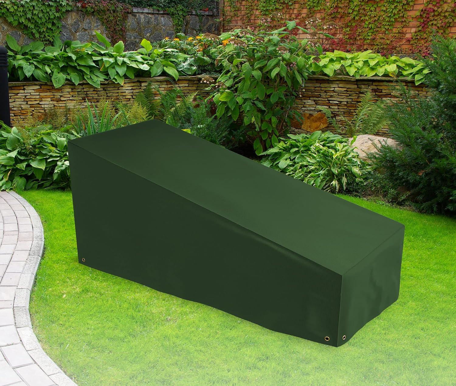 Bosmere C567 Chaise / Steamer Chair Cover - 59 x 24 in. - Green