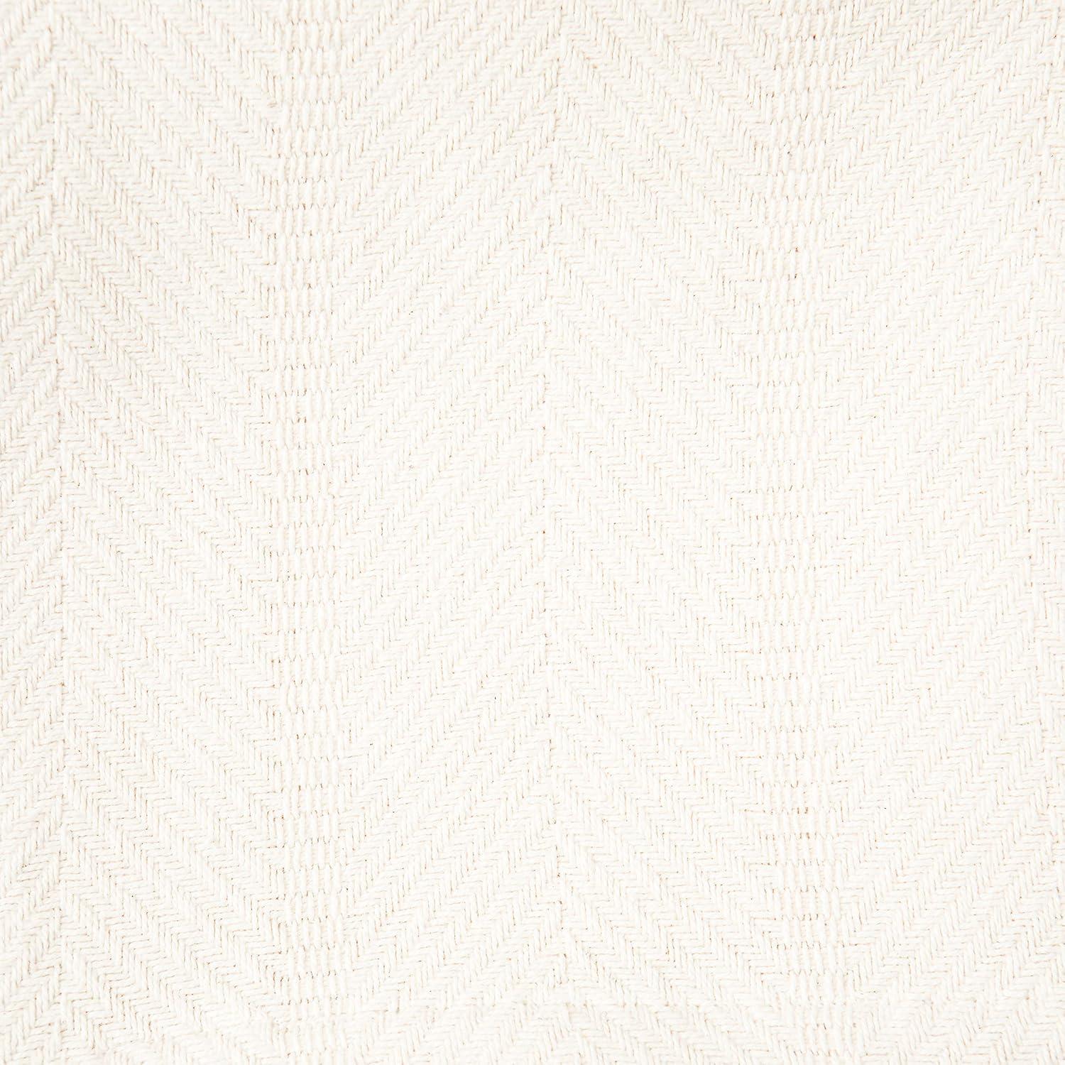 Sticky Toffee Manta Ligera 100% Algodón Oeko-Tex, 50x60 Pulgadas, Crema Marfil - Tejido en Espiga