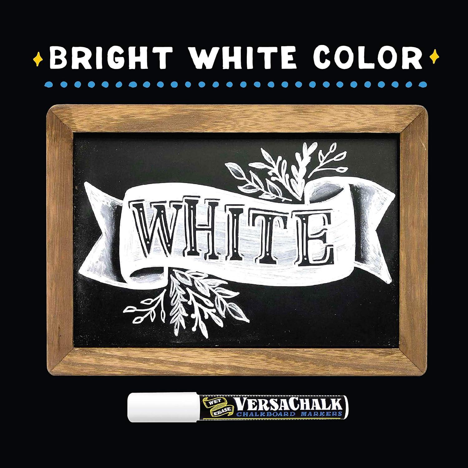 VersaChalk VersaChalk White Liquid Chalk Markers - 2 set, Wet Erase, for Chalkboards & Glass