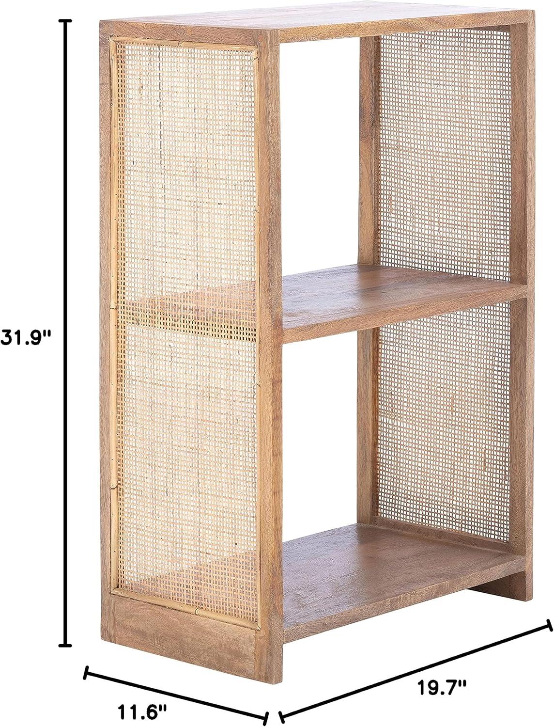 Phoenix Natural Mango Wood 2-Shelf Etagere