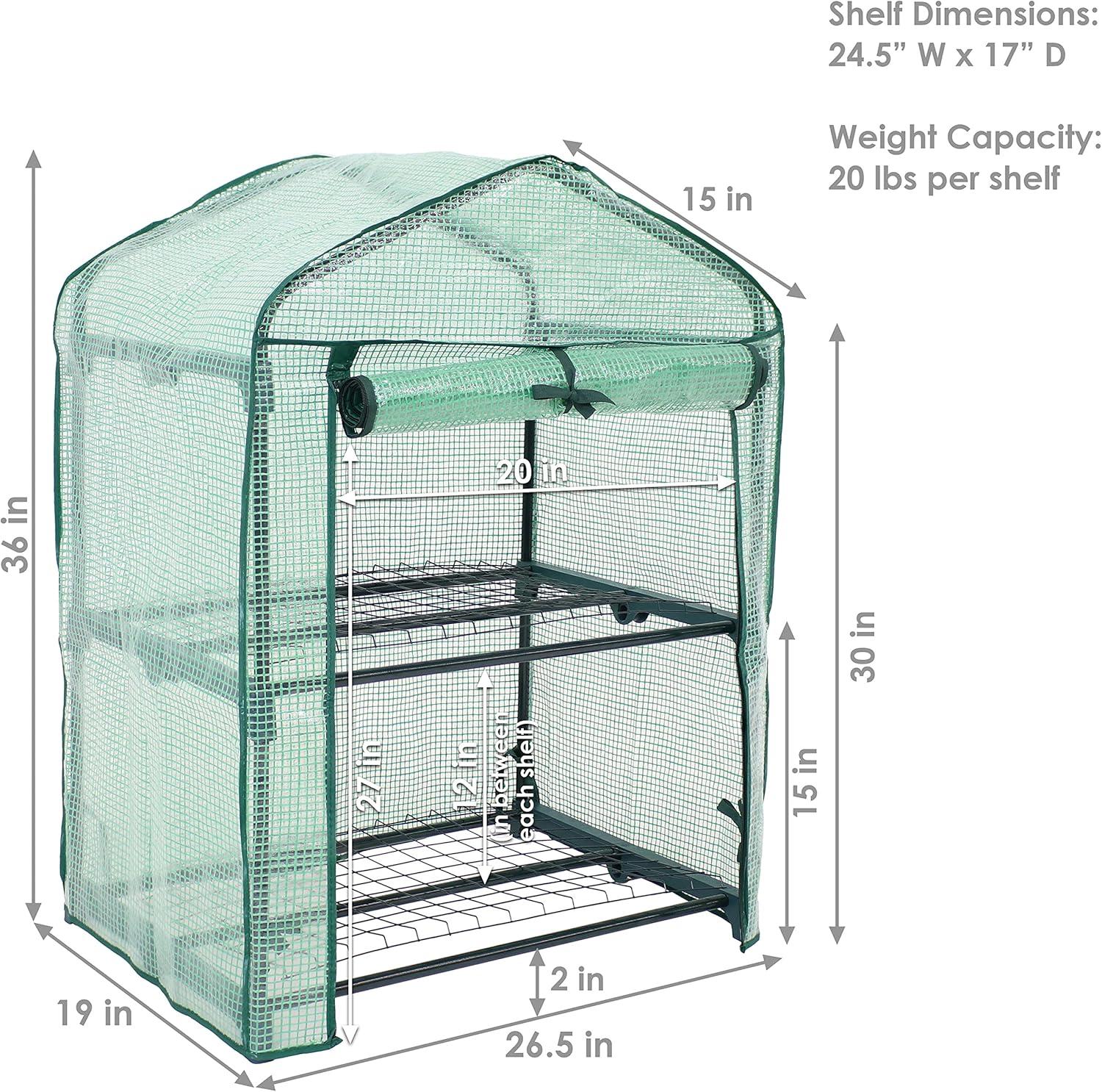 26.5" W x 19" D Growing Rack Greenhouse