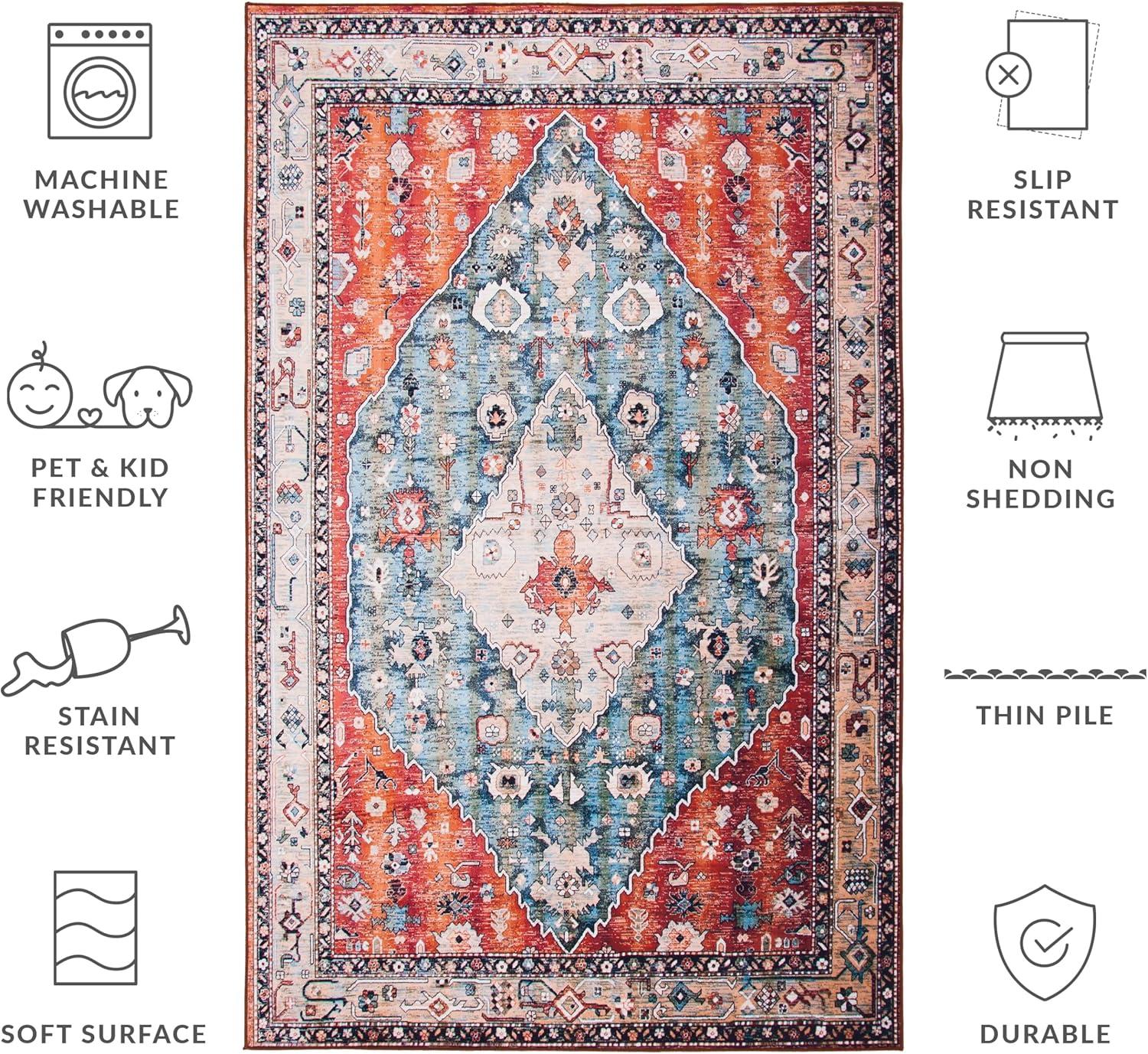 Tucson TSN104 Power Loomed Machine Washable Area Rug  - Safavieh