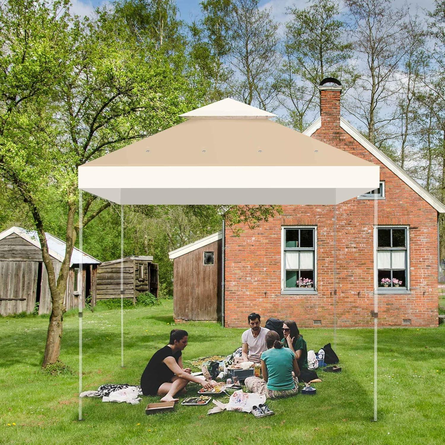 Yescom 2-Tier Gazebo Top Replacement UV30+ for Dual Tier Gazebo Frames Outdoor Patio Canopy Cover | Wayfair