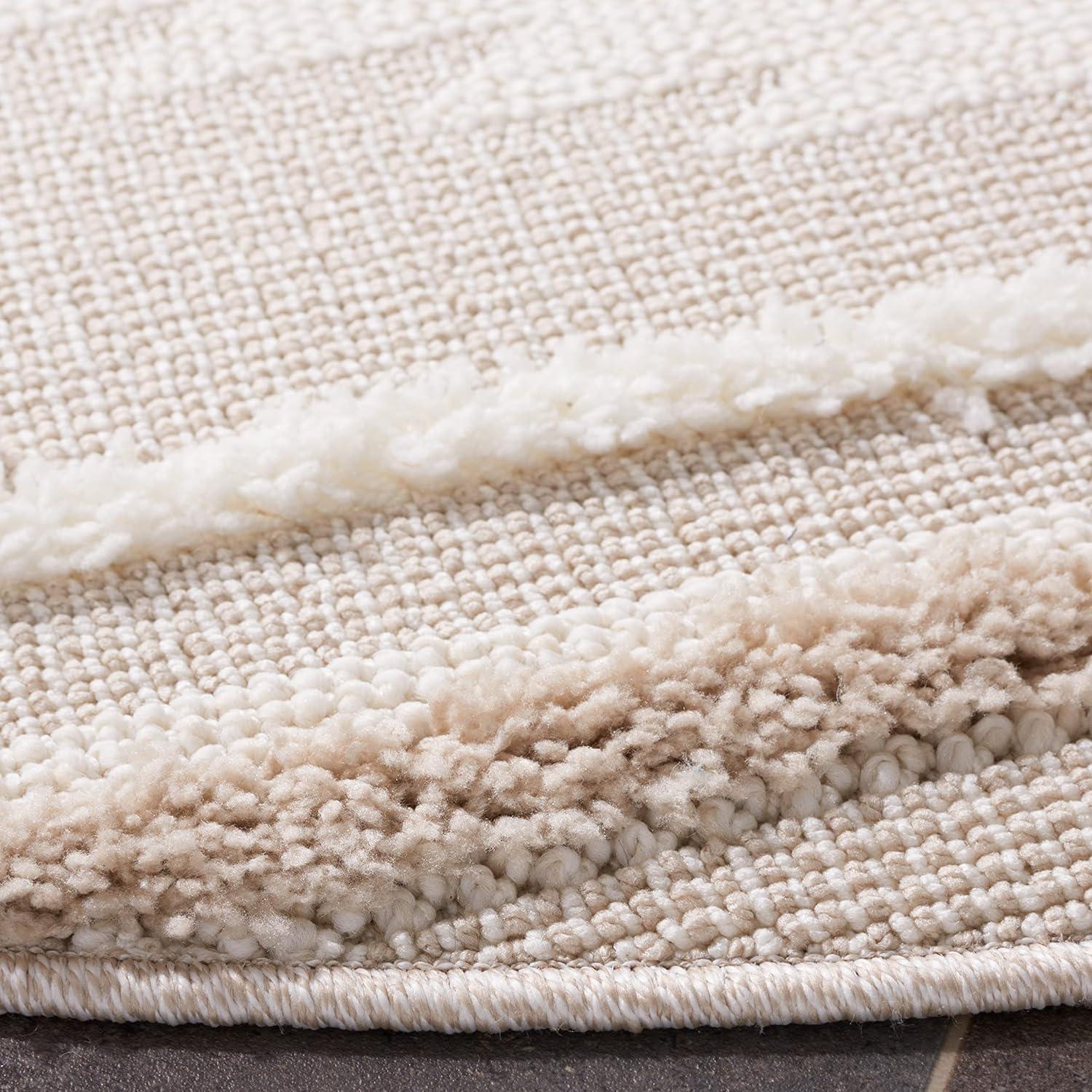 Trends TRD110 Power Loomed Area Rug - Beige/Ivory - 6'7" round - Safavieh.