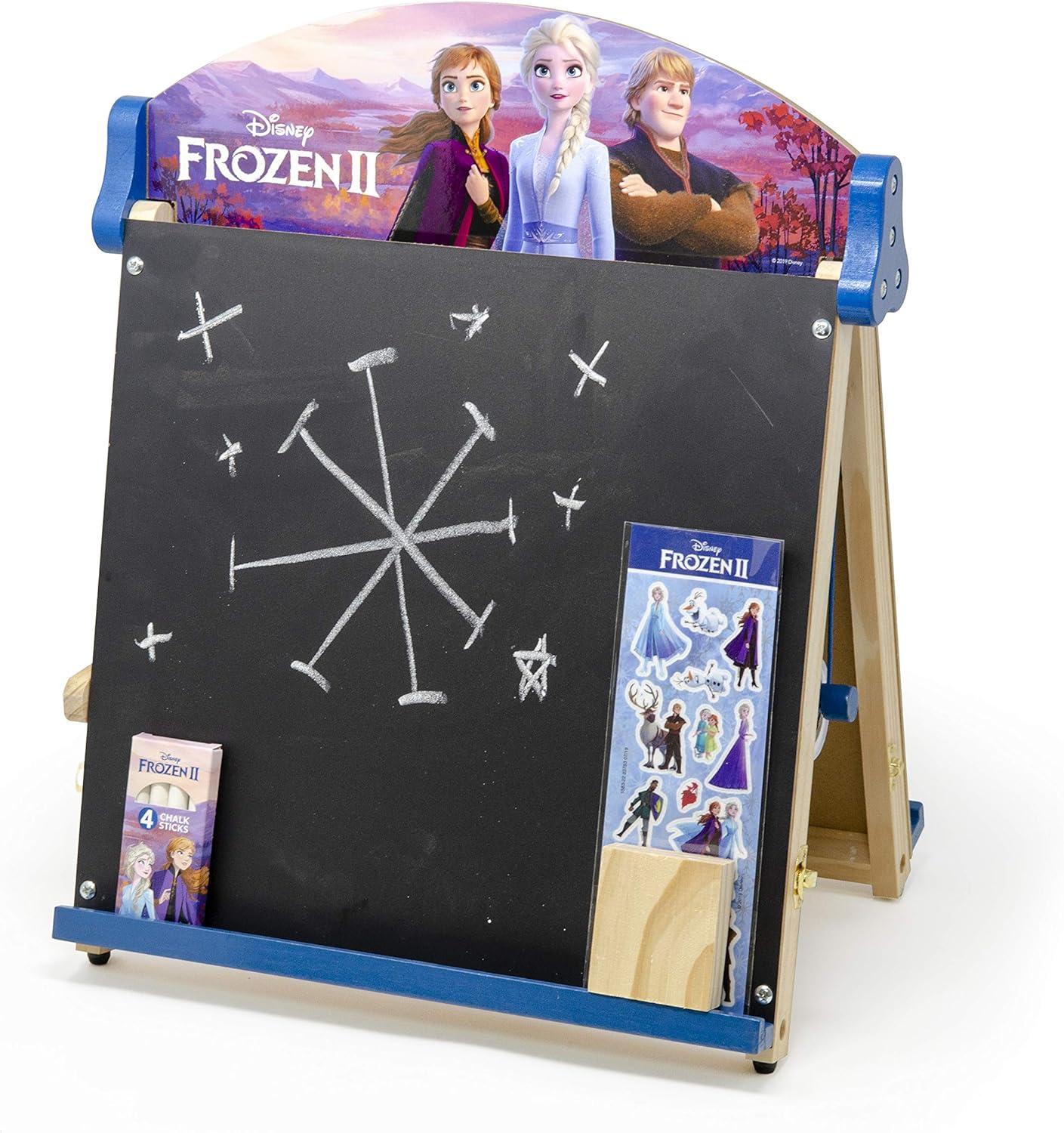 Disney Frozen 2 Double-Sided Wooden Easel with 25-Foot Coloring Paper Roll