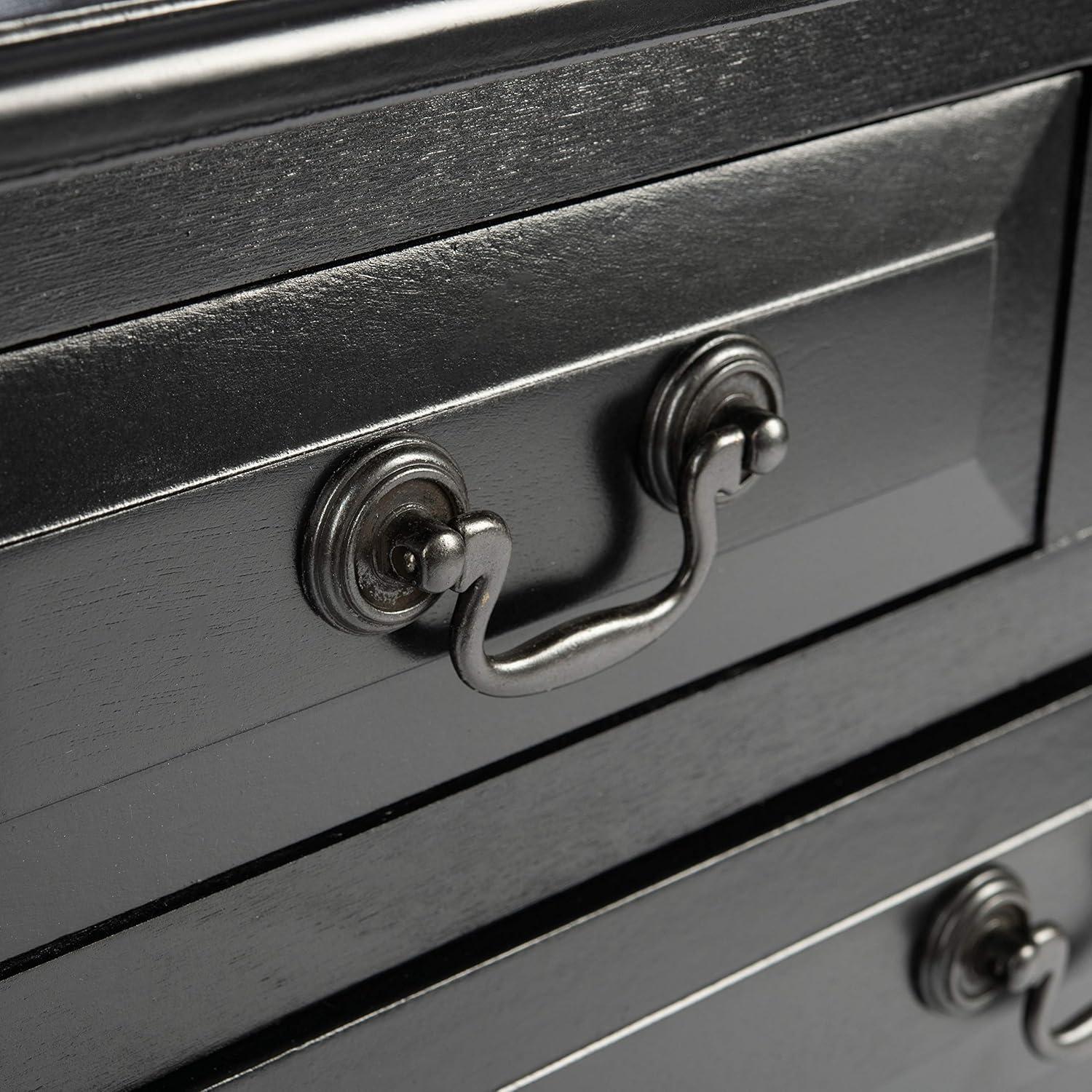 Primrose 3 Drawer Console Table - CNS5707B - Black - Safavieh
