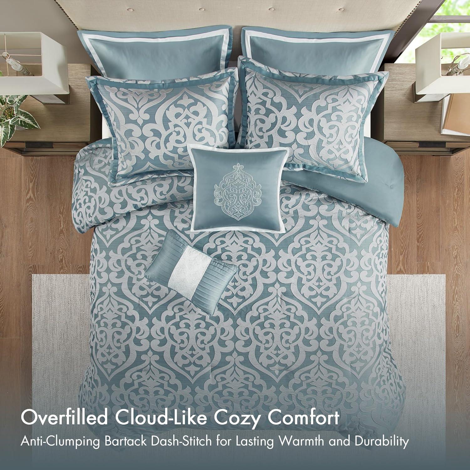 Madison Park Odette Jacquard 8 Piece Comforter Set