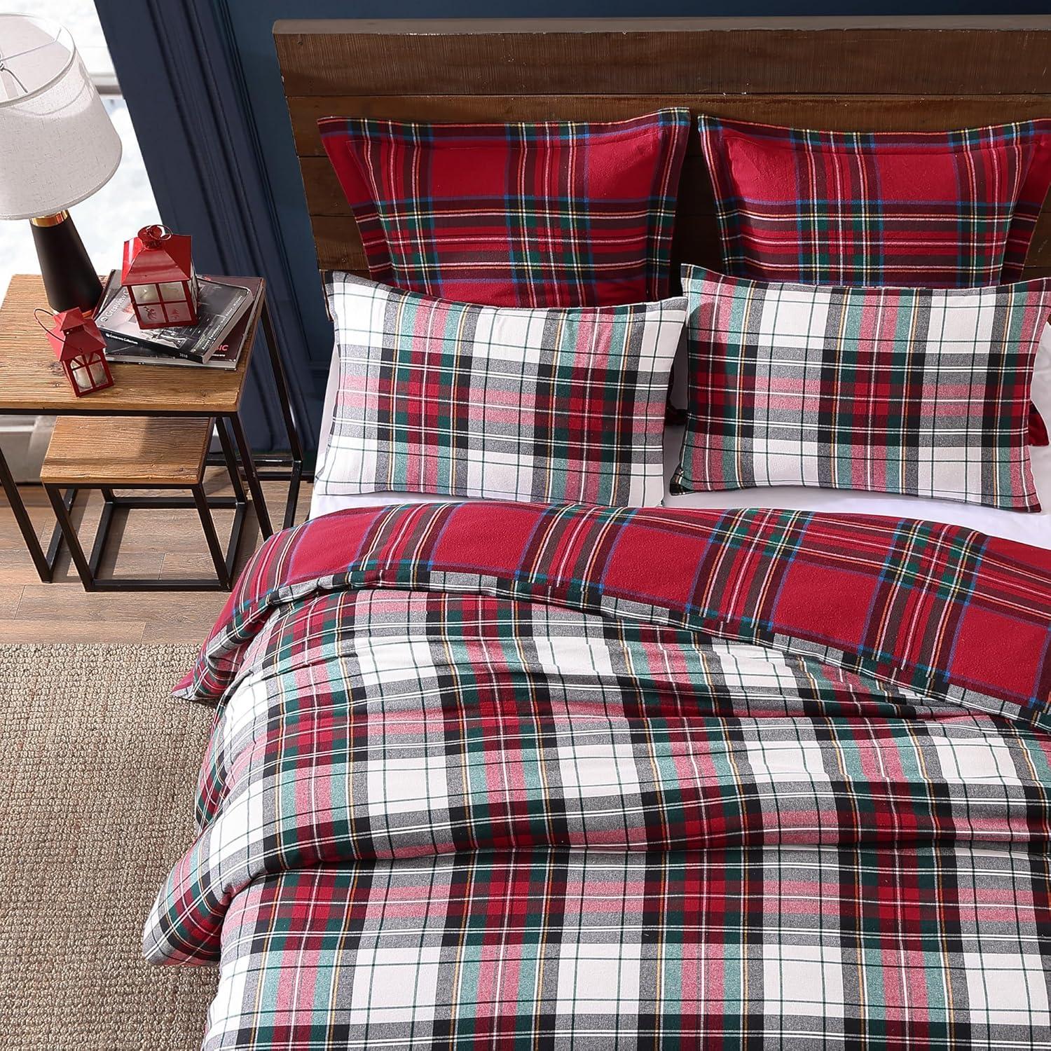 Spencer Plaid Flannel Duvet Cover Set - Levtex Home